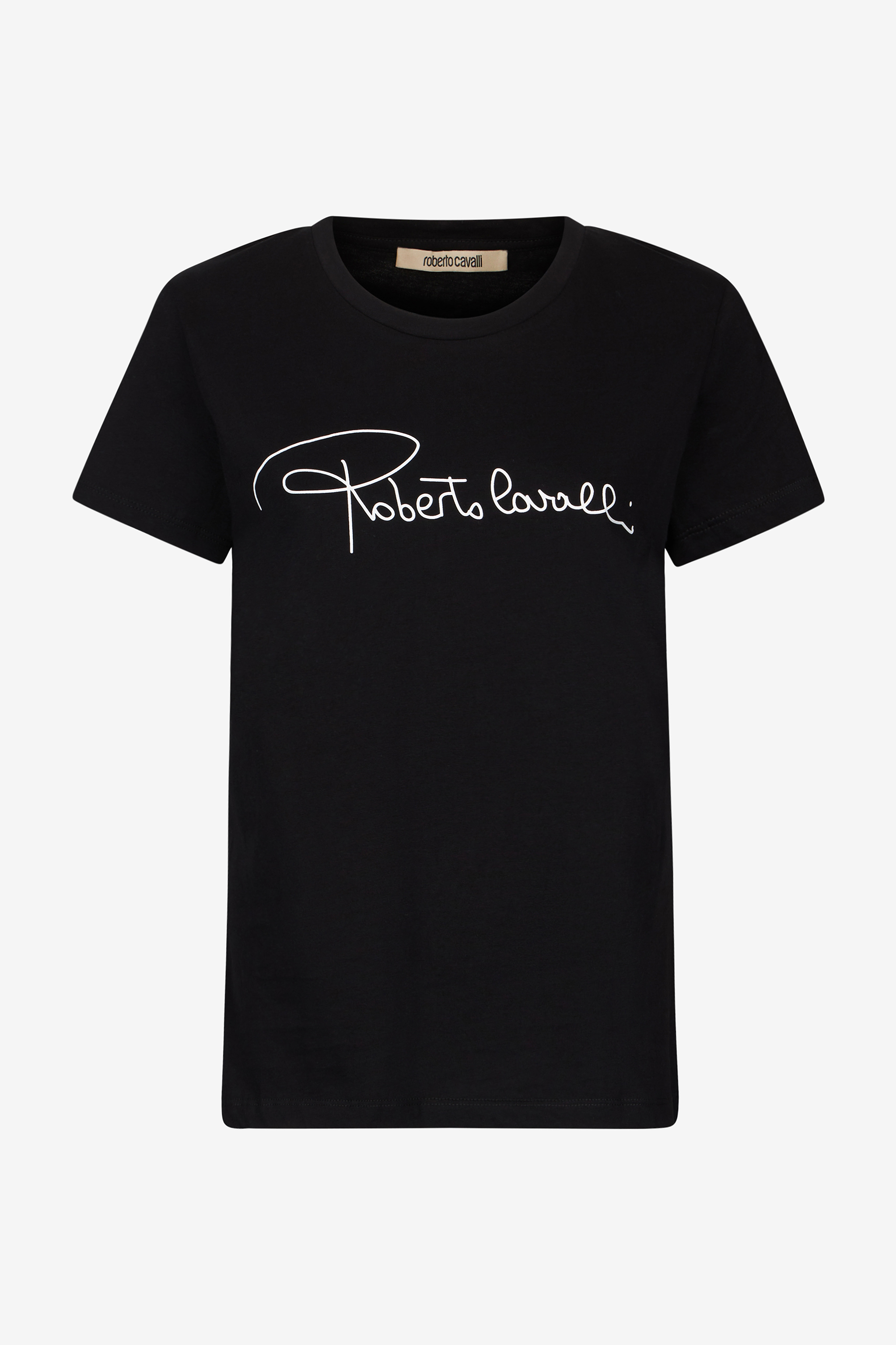 ROBERTO CAVALLI T-SHIRT MIT SCHRIFTZUG