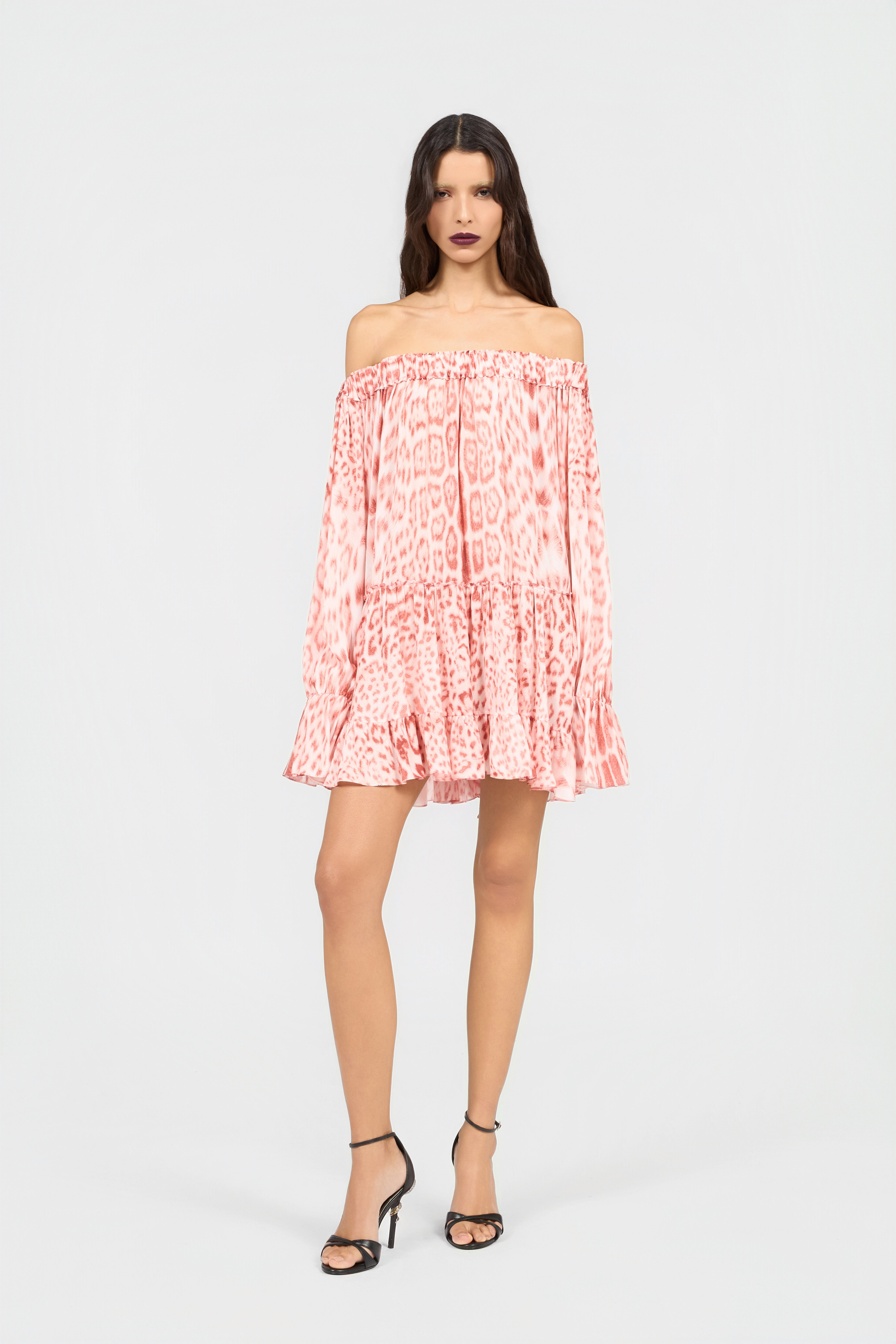 Roberto Cavalli Jaguar Pink Print Mini Dress | Thumbnail 2