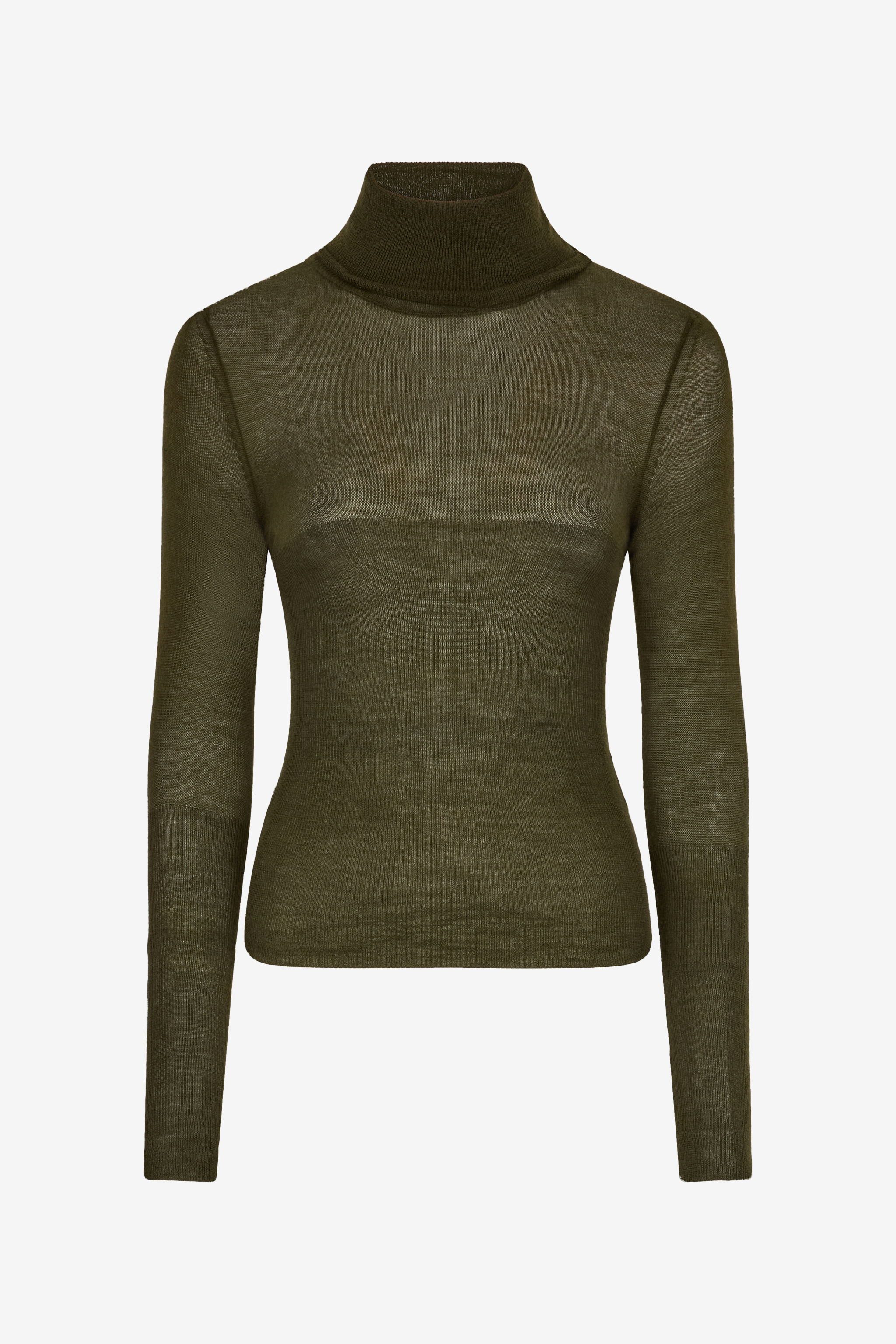 Roberto Cavalli Rollkragenpullover Aus Woll-seiden-mischgewebe In Dark Green