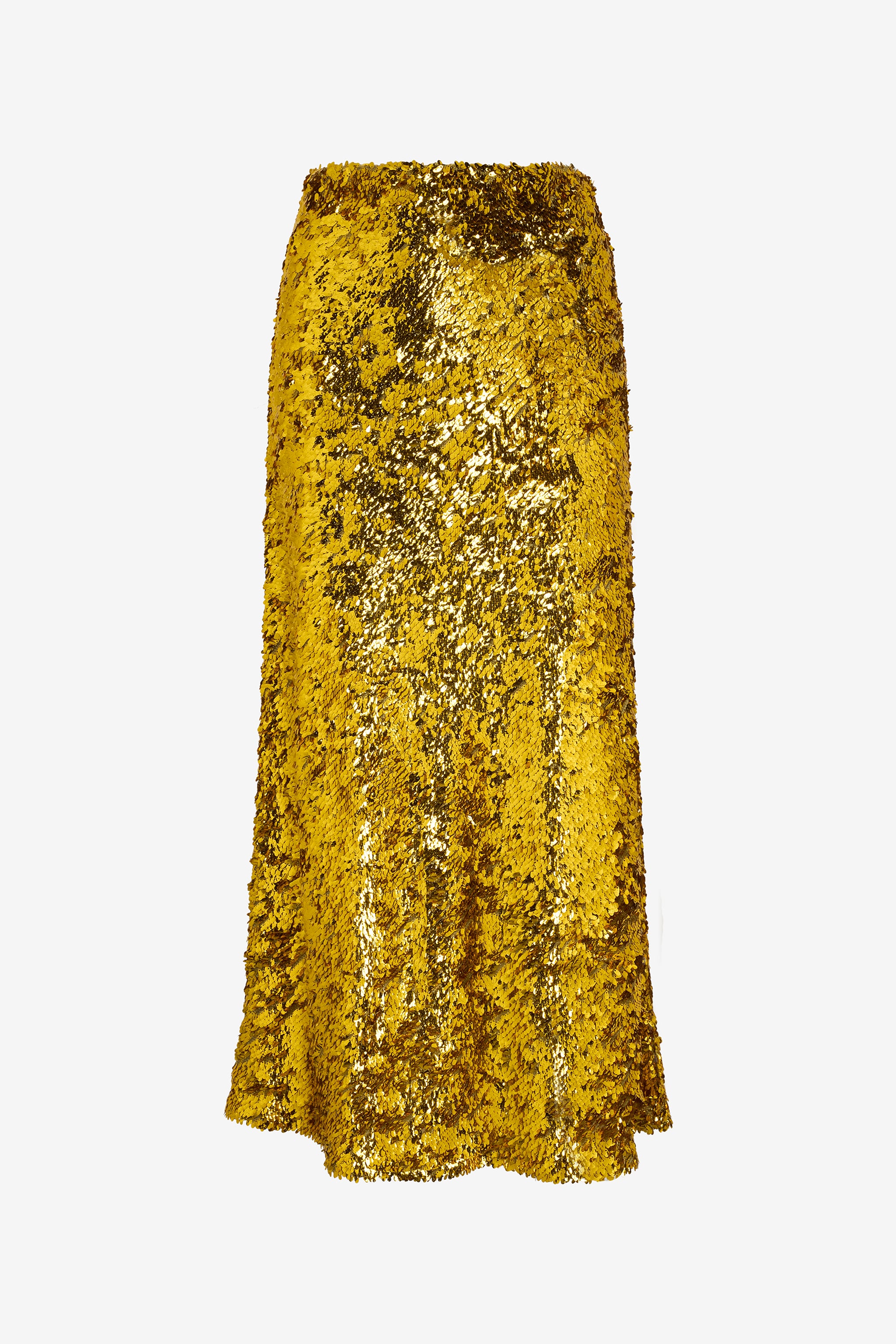 Roberto Cavalli Midi Skirt with Gold Sequins