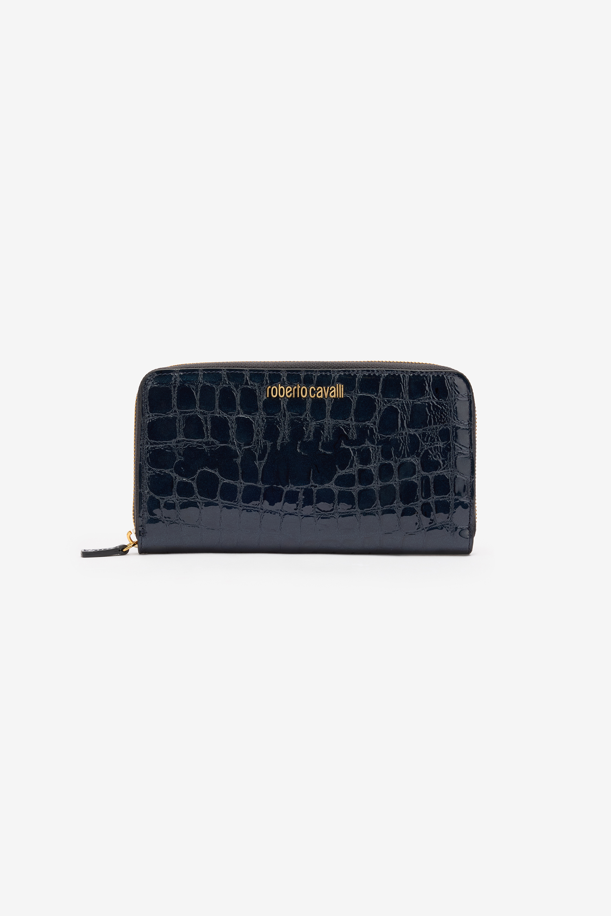 Roberto Cavalli Women's Dark/Blue Wallet With Crocodile Print