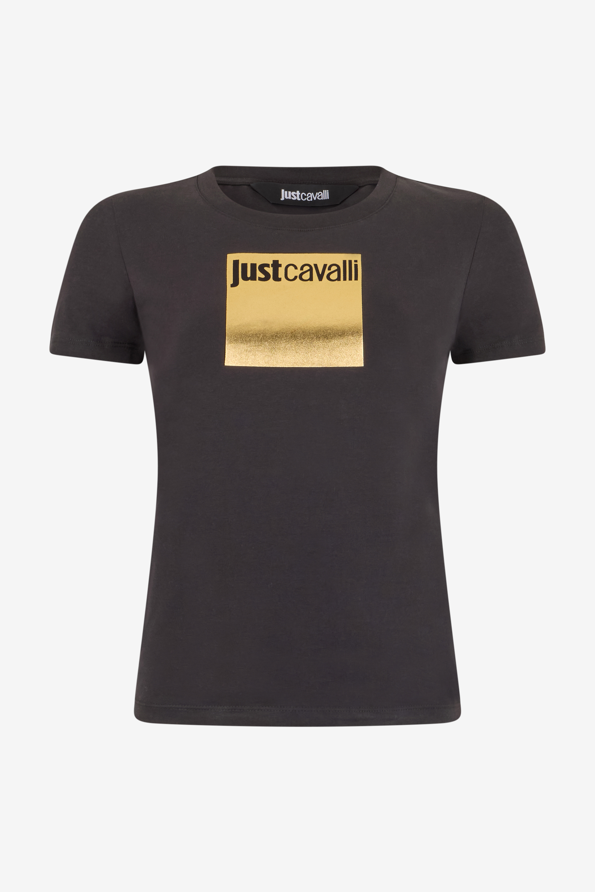 Roberto Cavalli Black T-shirt with Logo