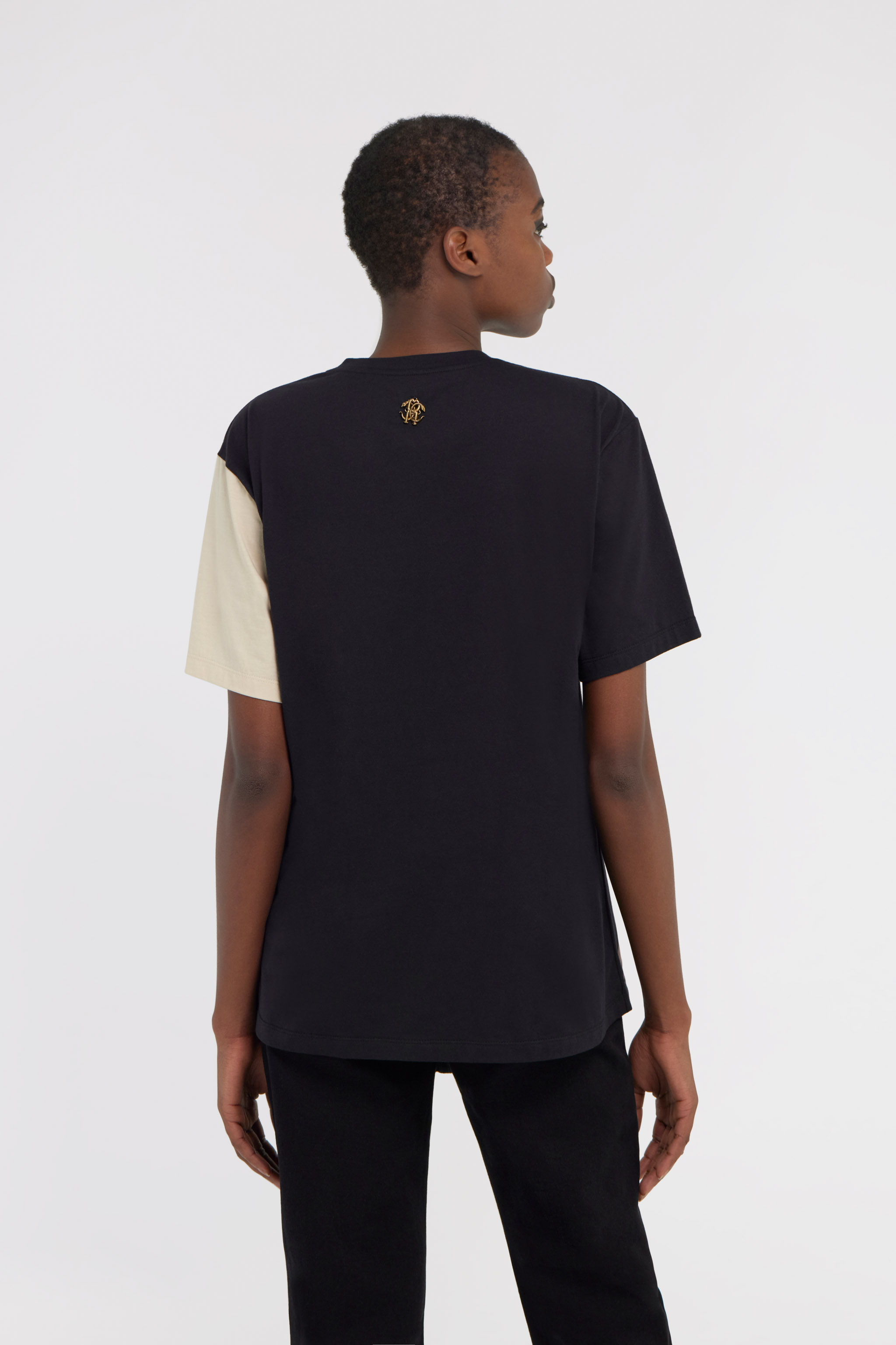 ROBERTO CAVALLI T-SHIRT WITH PARROT PRINT