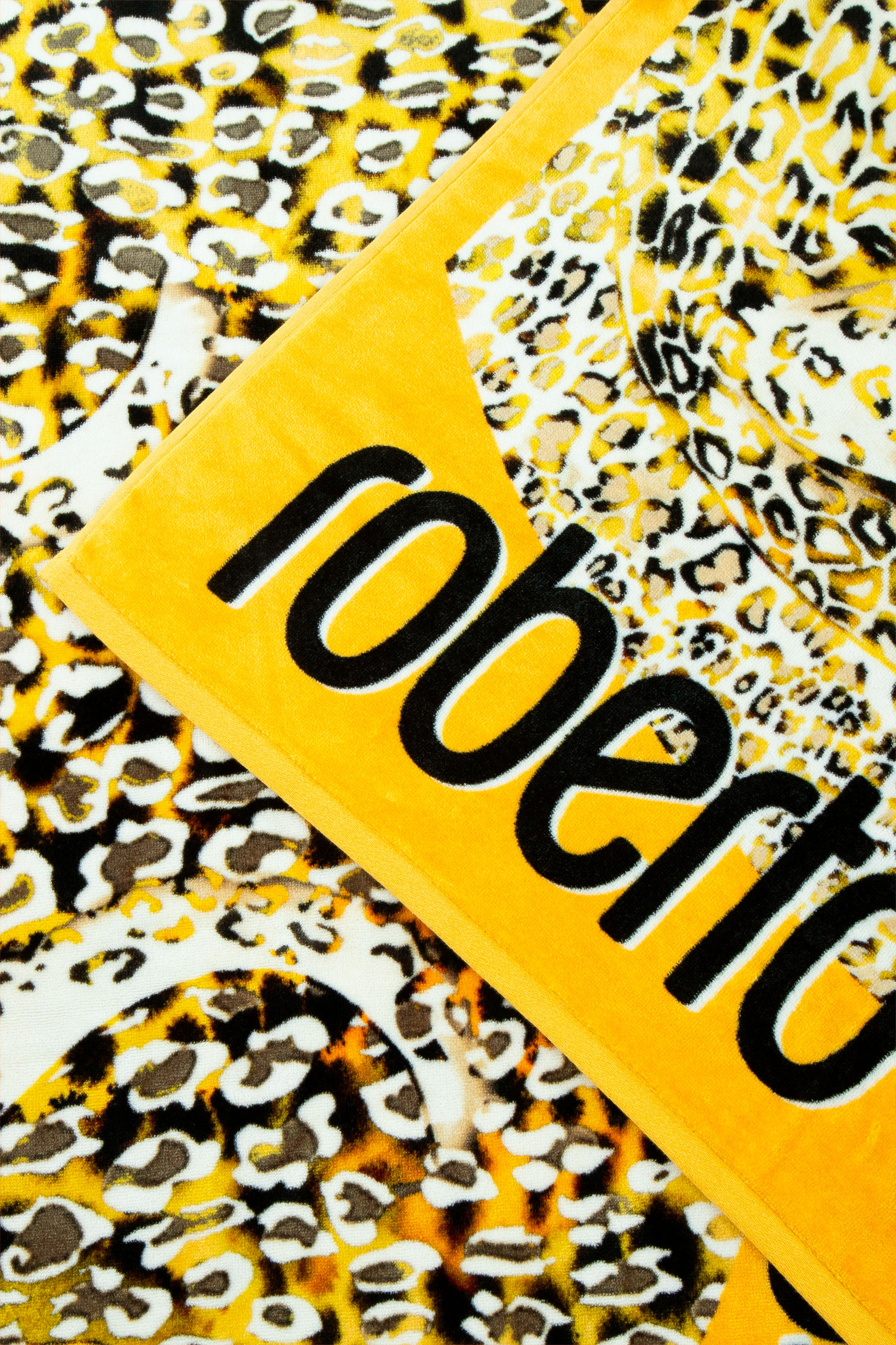 Roberto Cavalli Leo Camouflage Print Beach Towel In Yellow