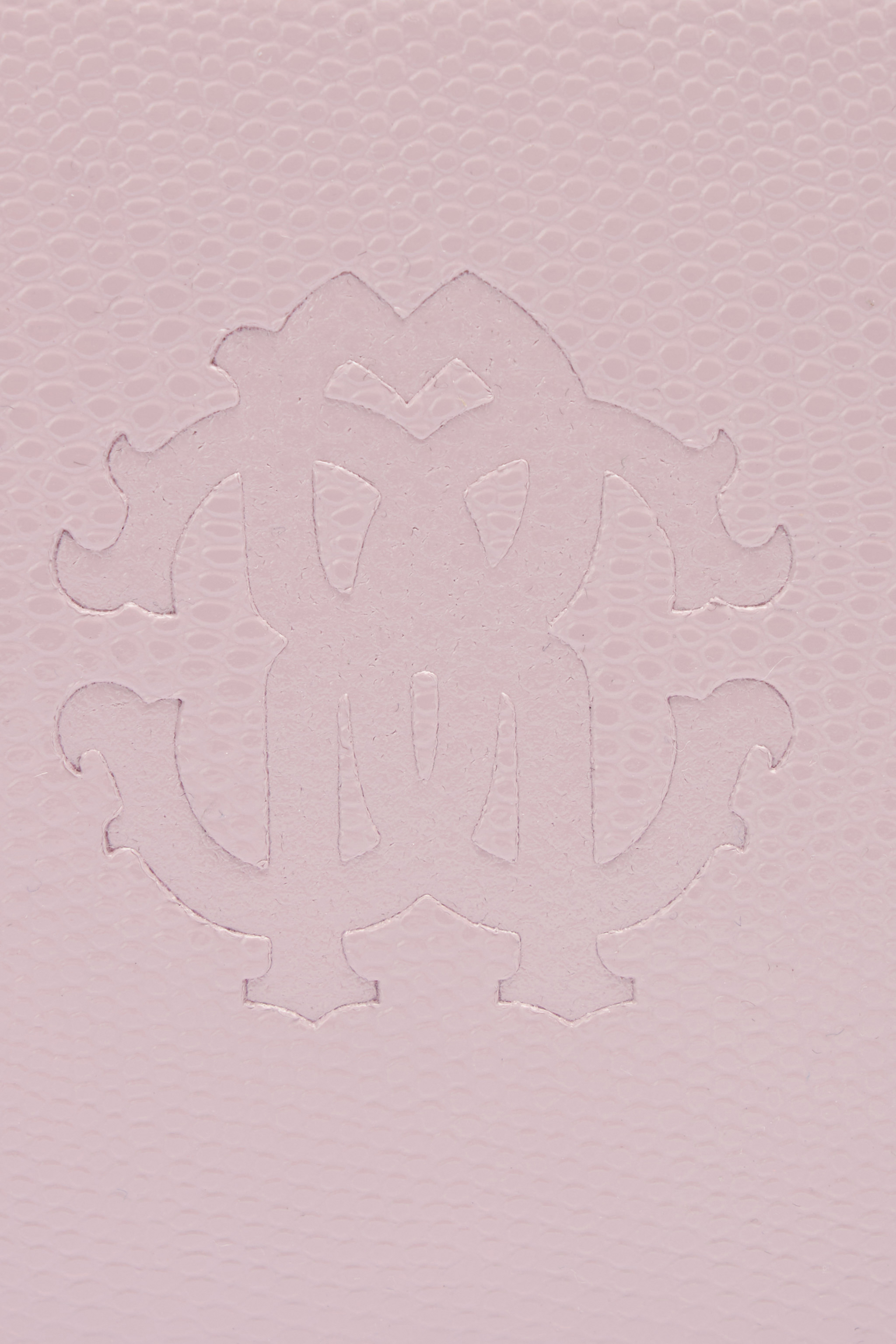 Roberto Cavalli Leather Wallet With Monogram Rc In Pink