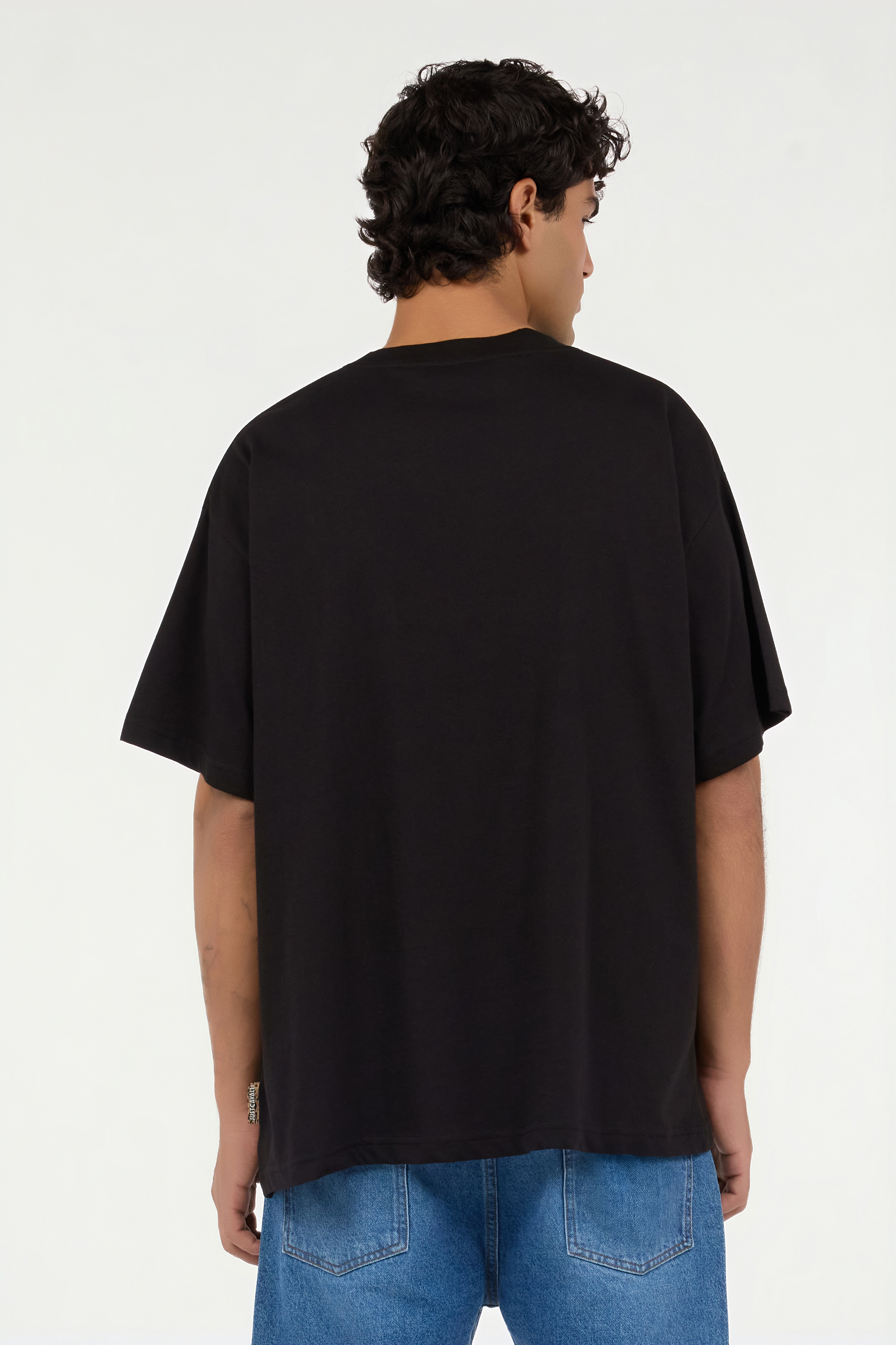 Black T-Shirt with Graphic and Logo