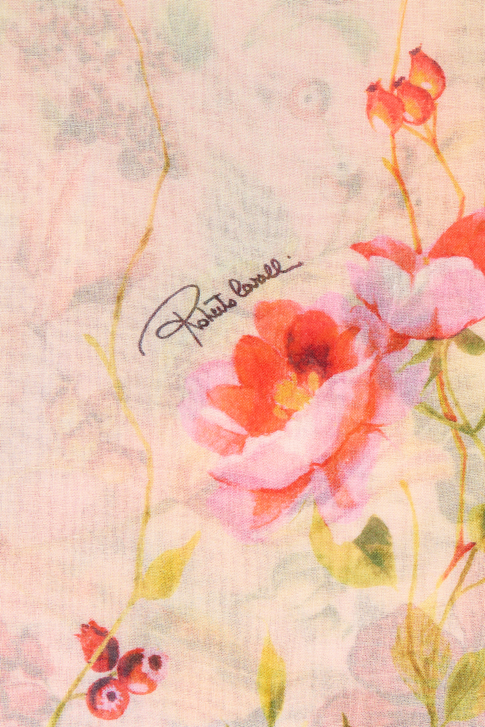  Roberto Cavalli Miami Flowers Print Modal And Cashmere Scarf - Female Scarves & Silks Multicolor Unica 