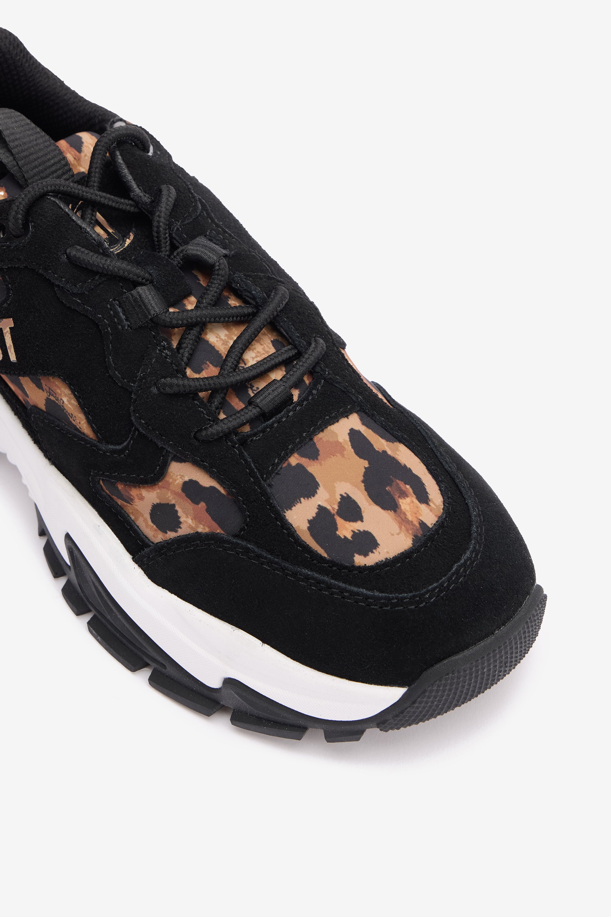 Roberto Cavalli Sneakers With Jaguar Skin Inserts In Black