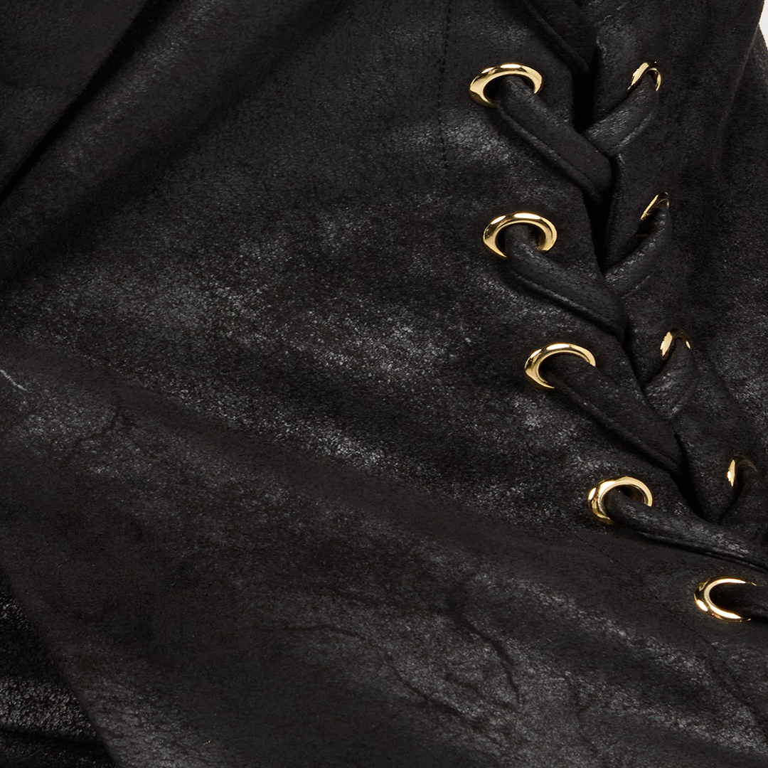 Roberto Cavalli Black Blazer With Lace-up Detail In Black