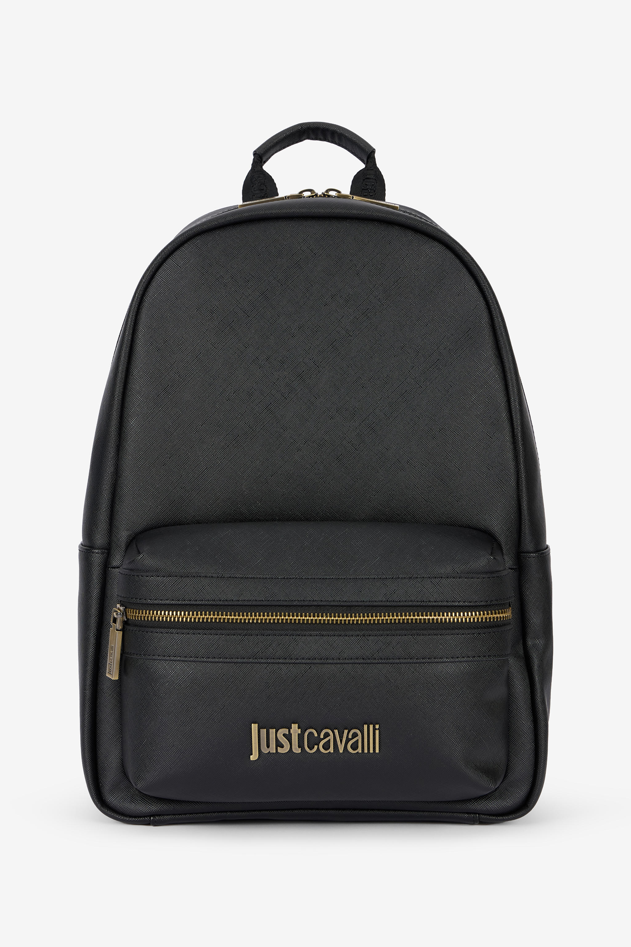 Black Just Cavalli Logo Backpack