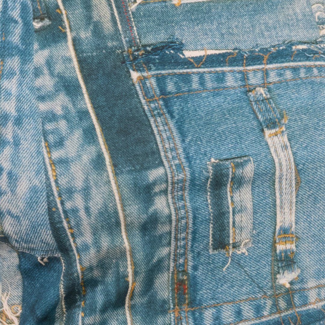 Denim Patchwork Print T-shirt