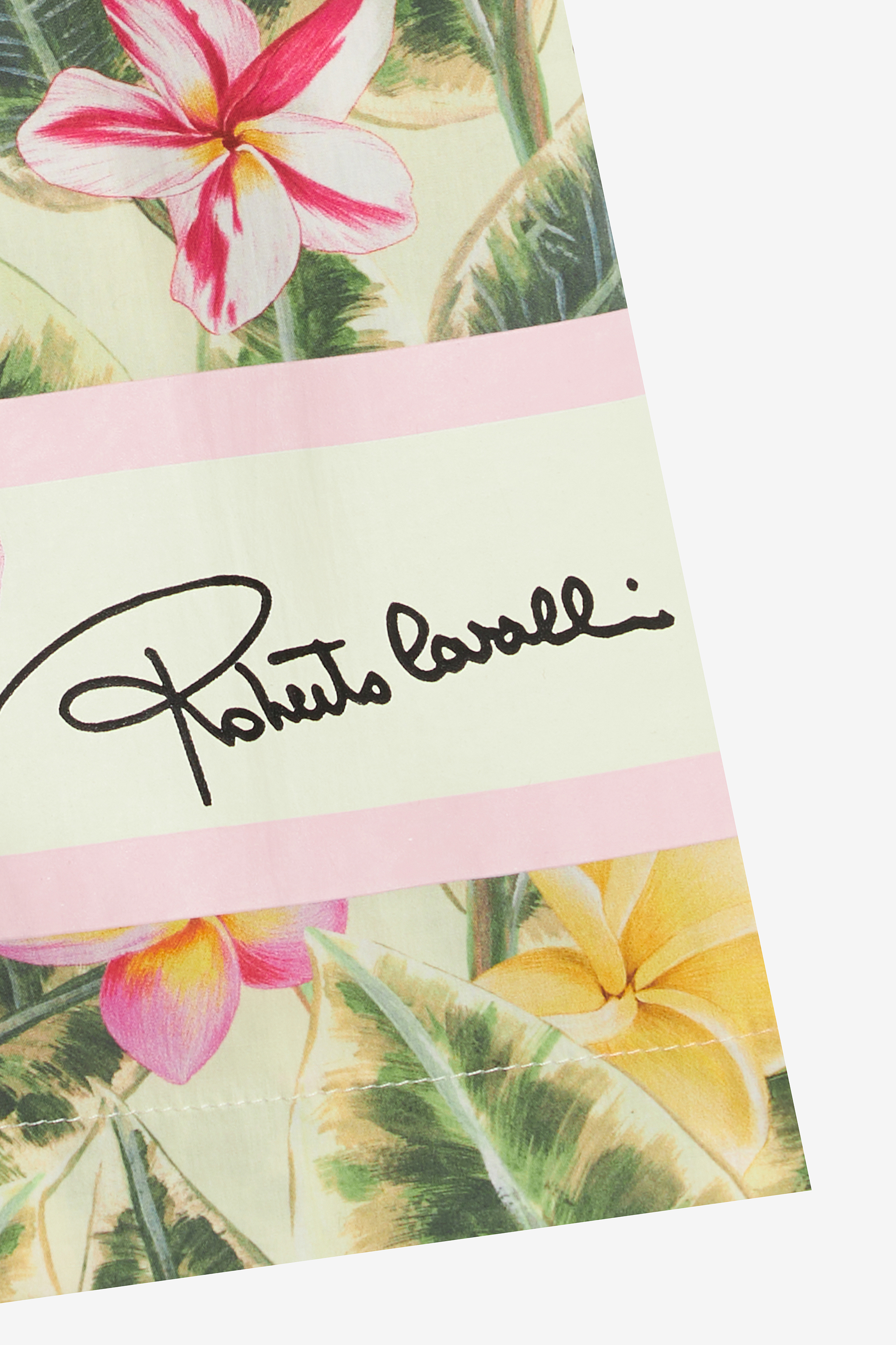 Pants With Flower And Leaf Print