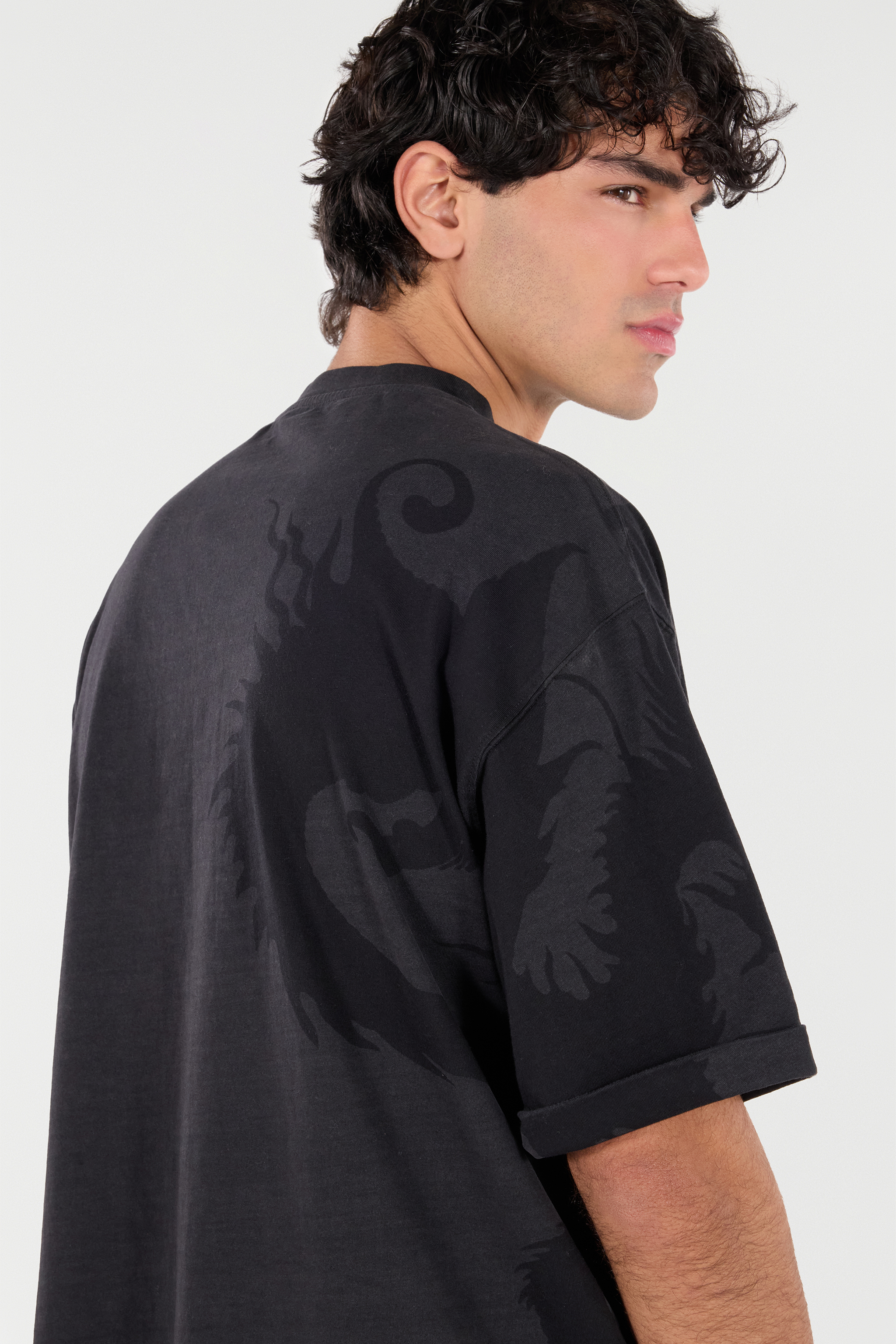 Roberto Cavalli T-shirt With Ideogram Rc Monogram In Black