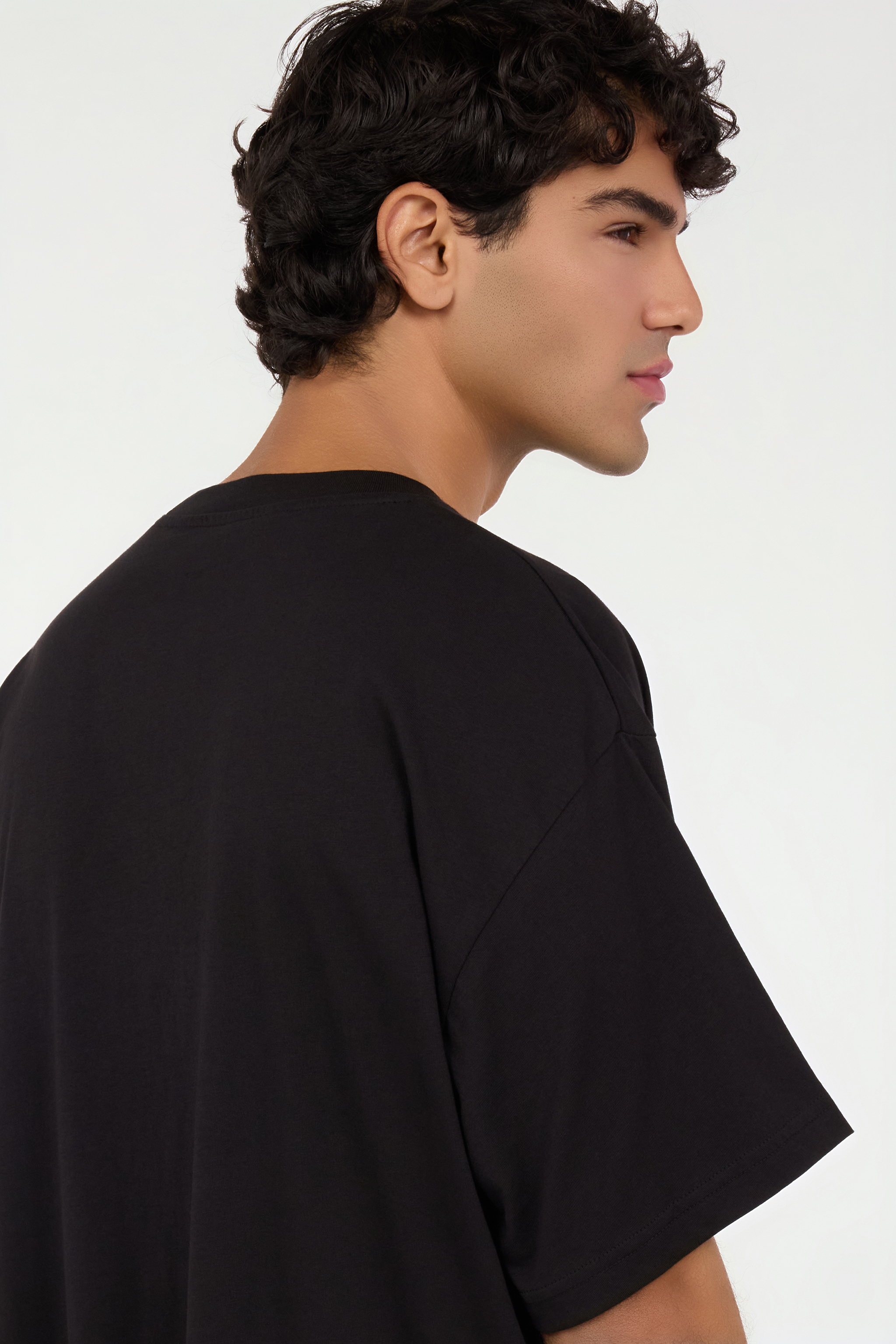 Black T-Shirt with Graphic and Logo