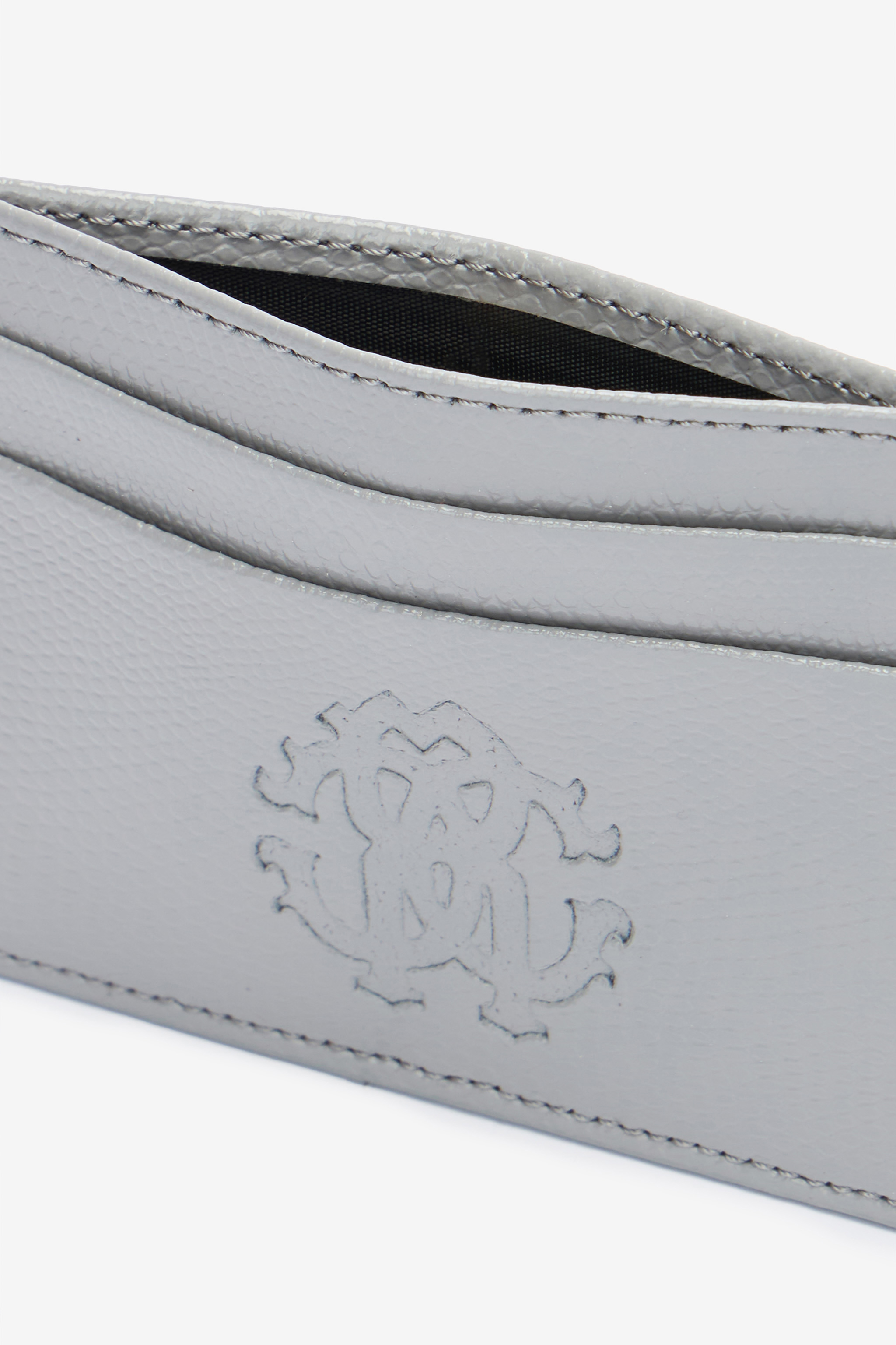 Roberto Cavalli Cardholder With Monogram Rc In Gray
