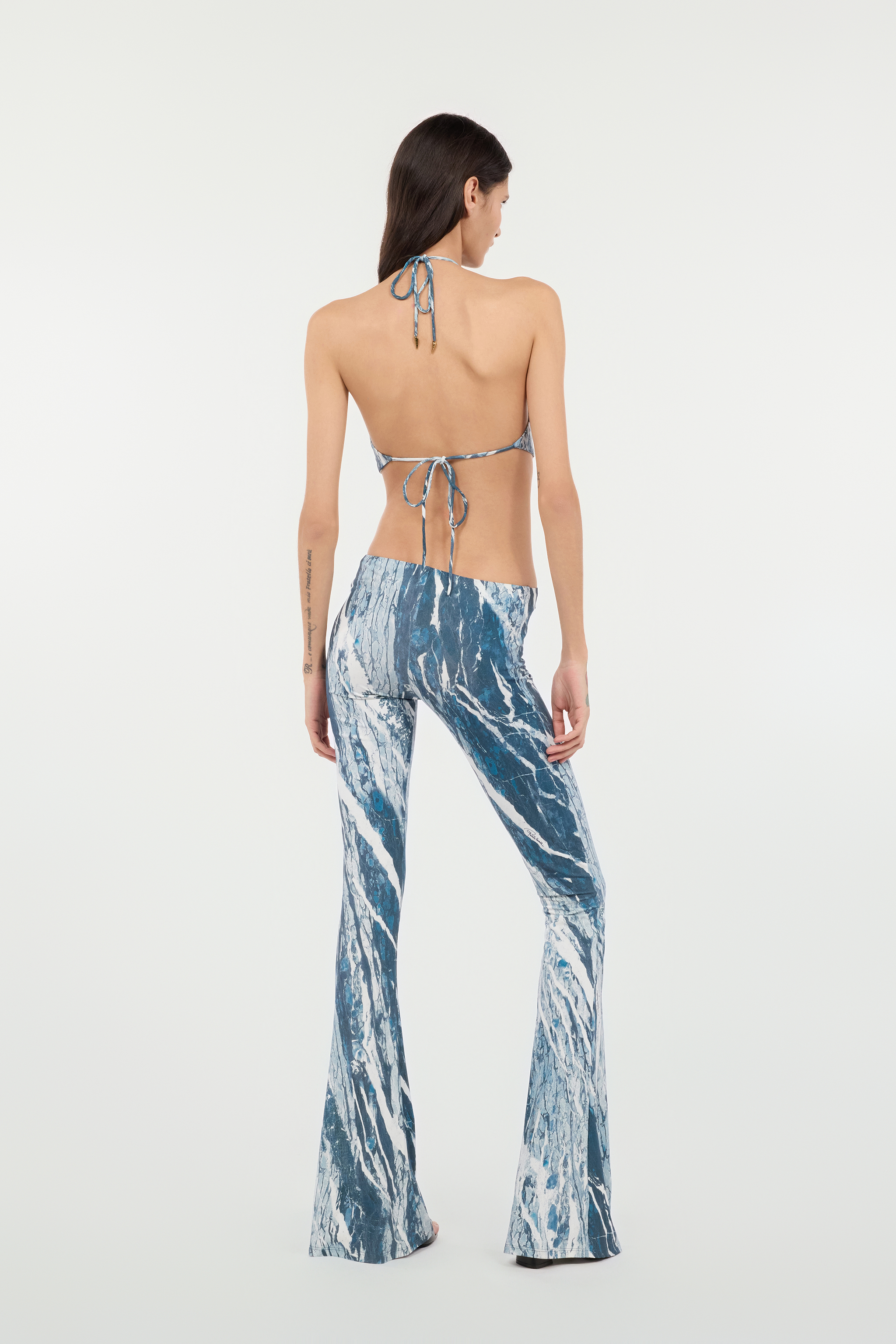 Roberto Cavalli Rubane Print Jumpsuit In Blue