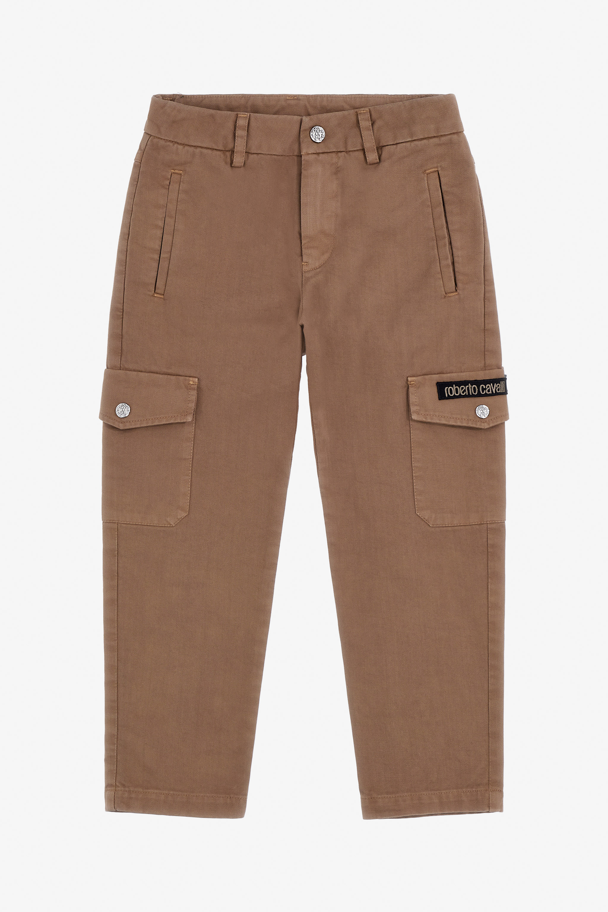 Roberto Cavalli Cargo Trousers With Rc Logo - Male - Trousers - Beige - 8 Y | 128 Cm - Kids - Image 2