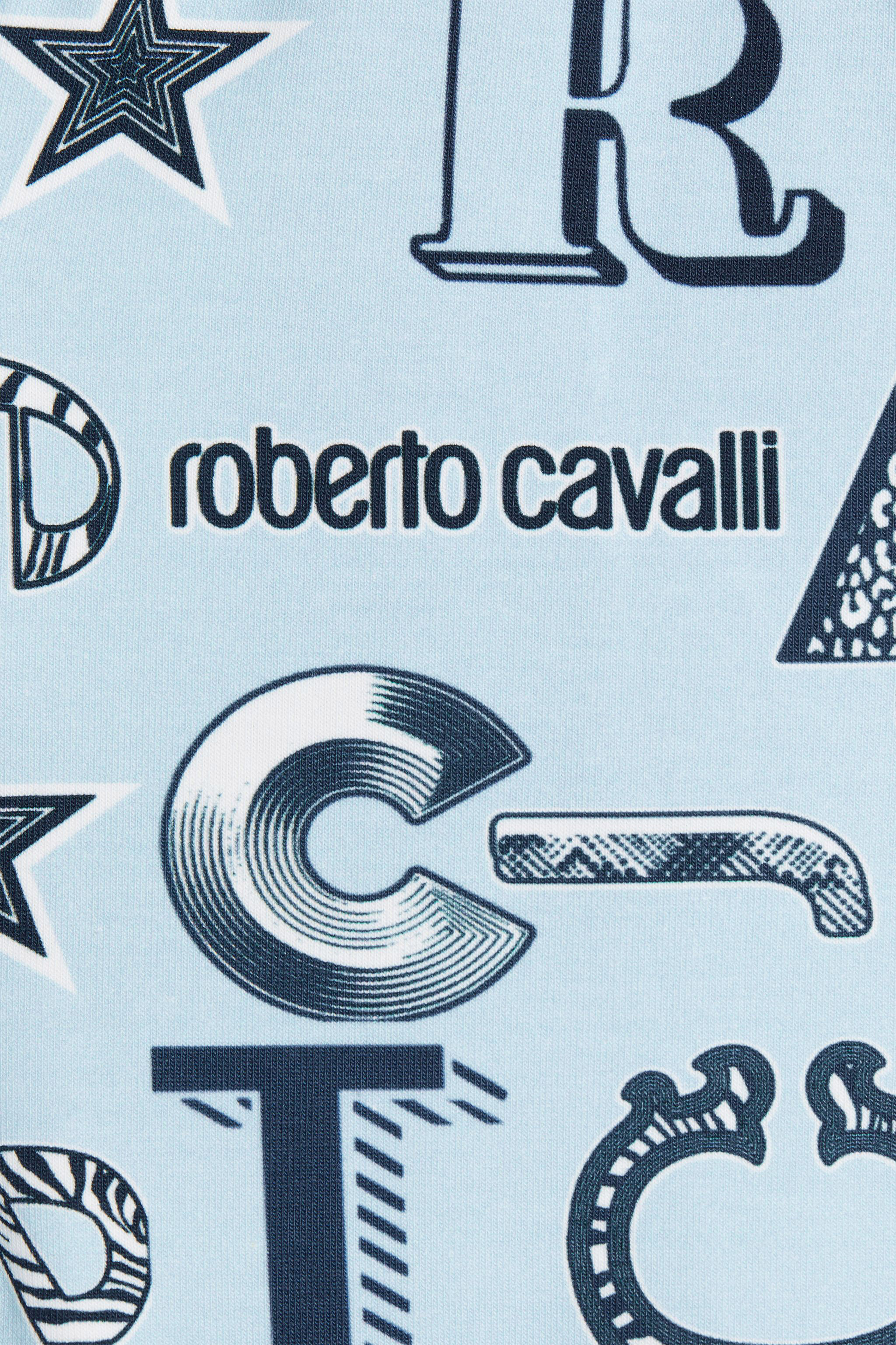 Roberto Cavalli Logo-print Sweatpants In Light Blue