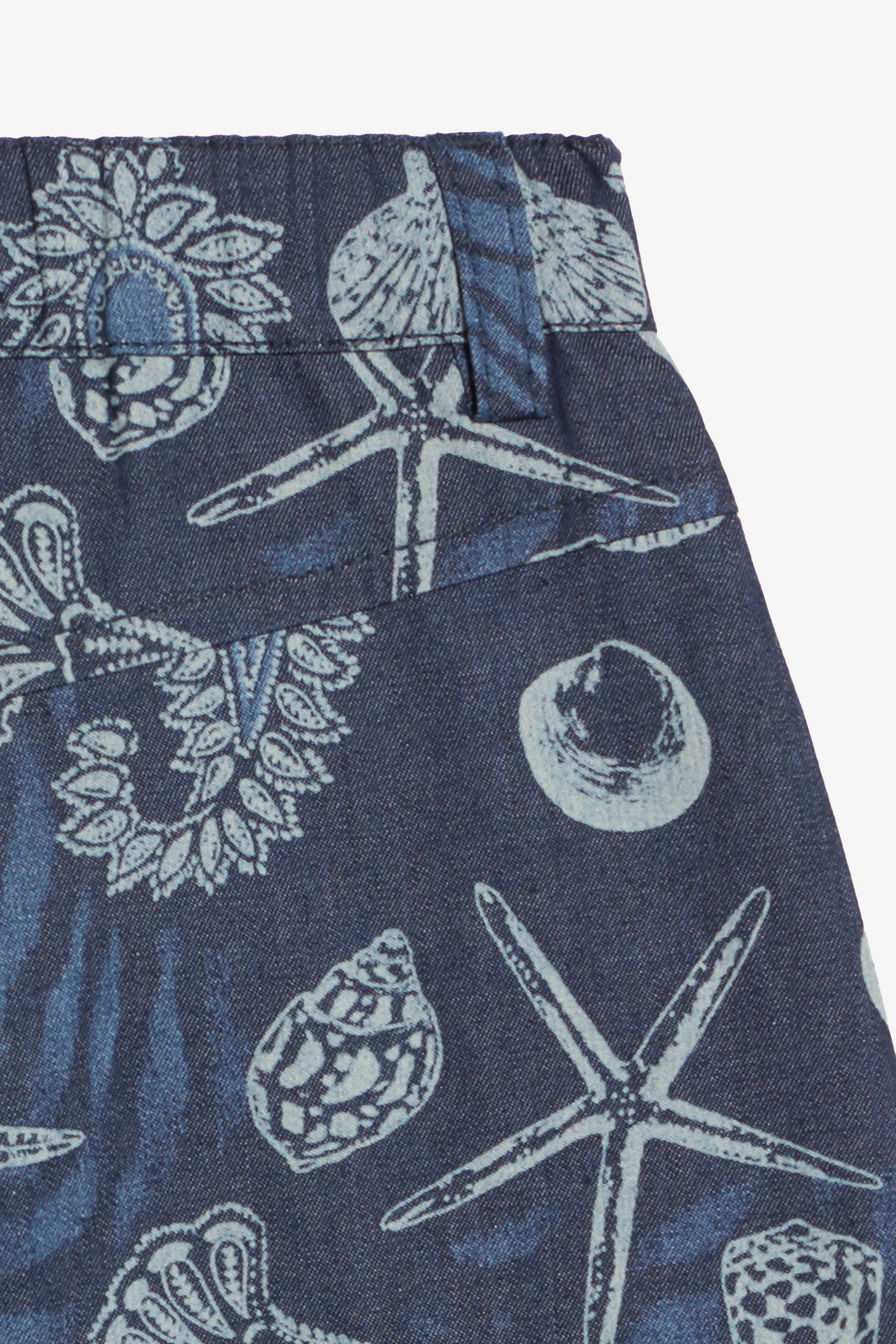 Miniskirt With Marine Print