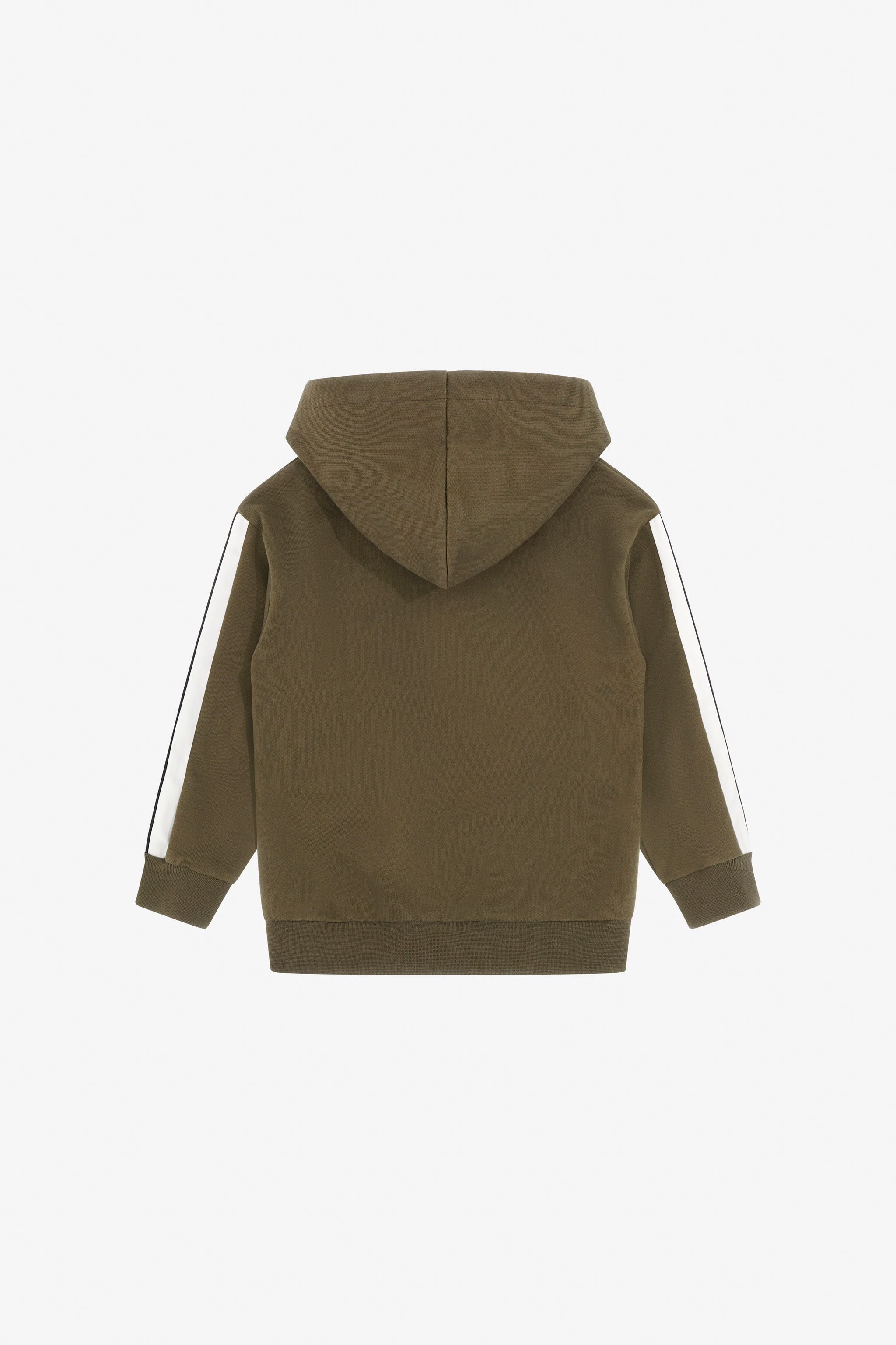Roberto Cavalli Hoodie With Rc Monogram Tag In Military Green