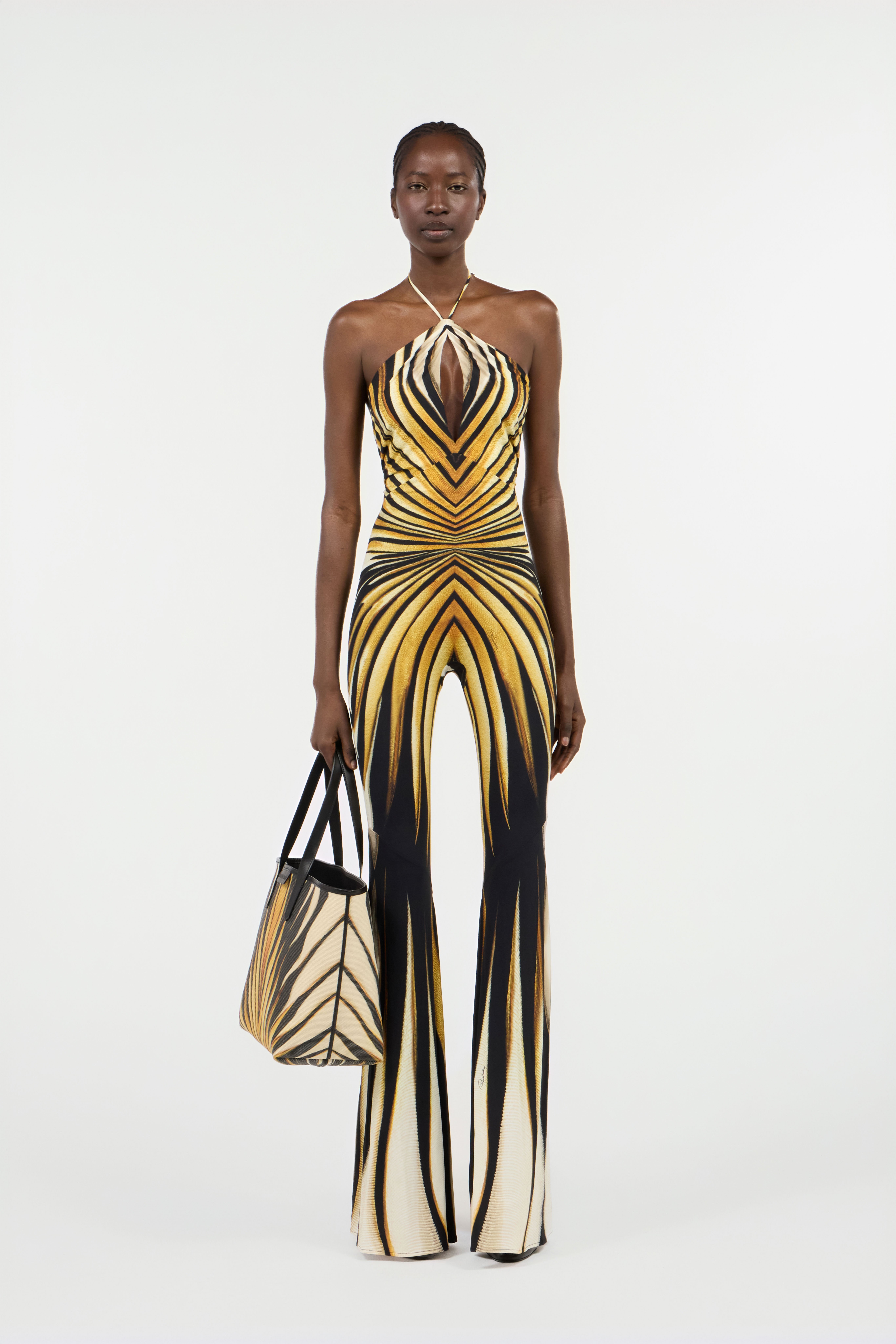 Ray Of Gold Print Jumpsuit