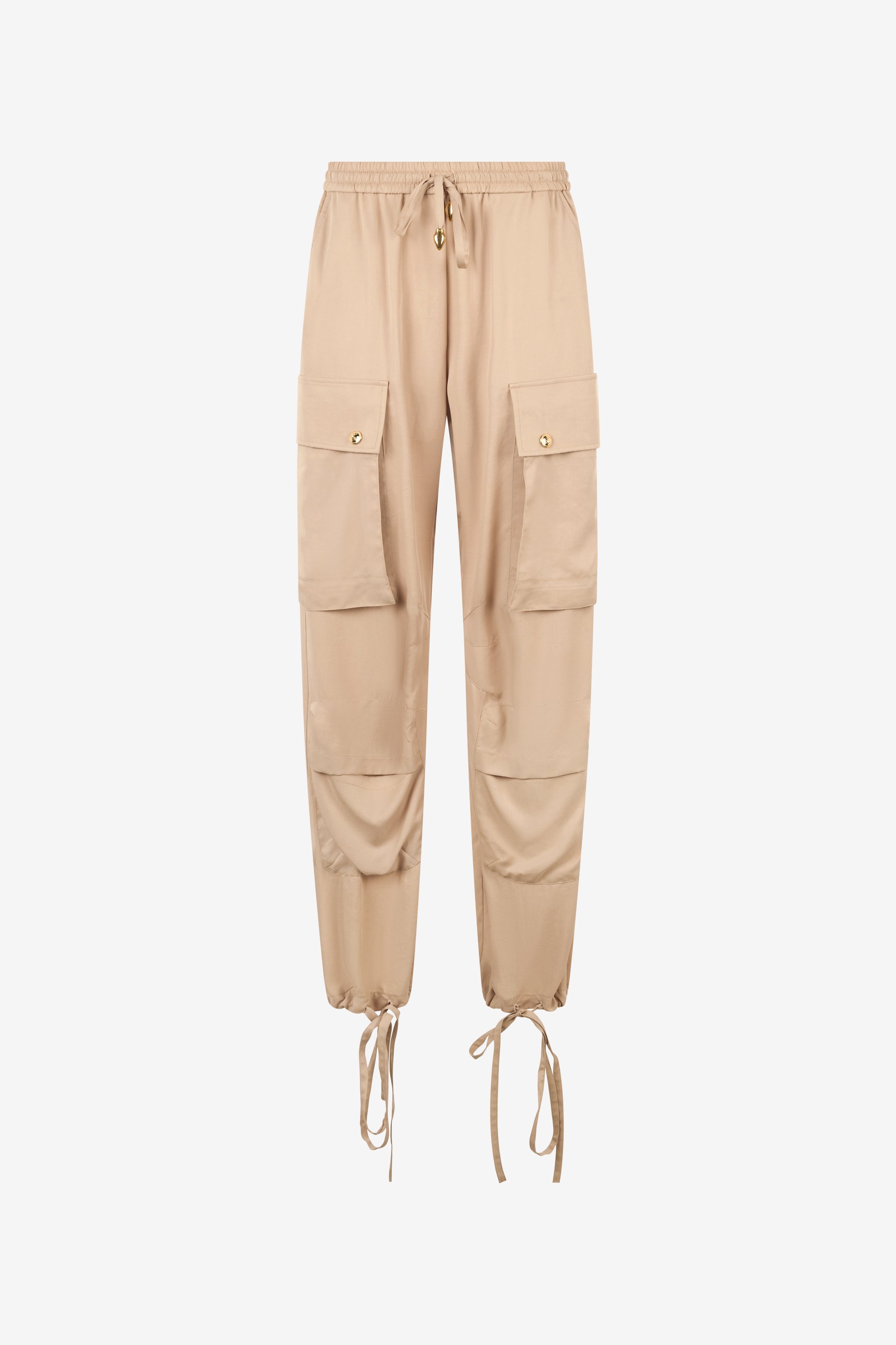 Roberto Cavalli Snake Head Print Pants In Light Brown