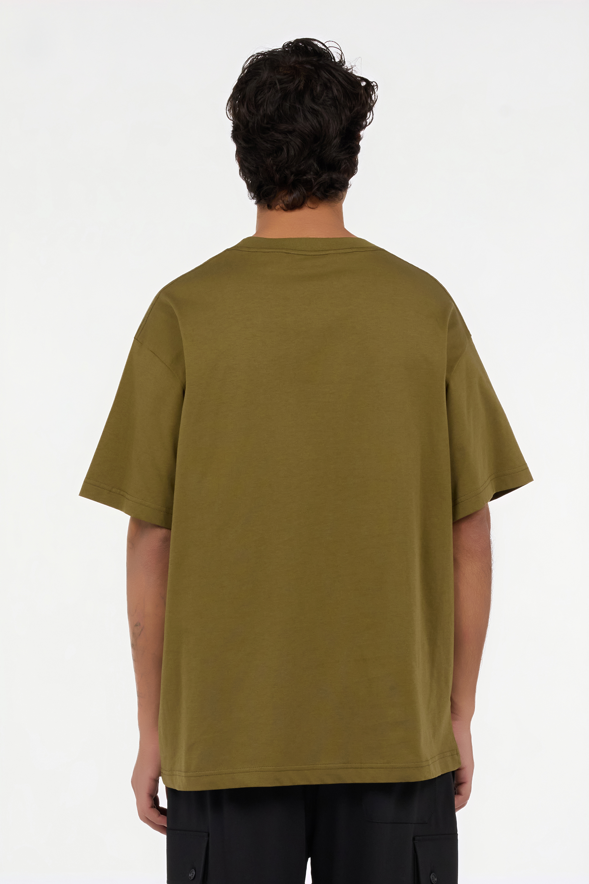 Green cotton T-shirt with JC monogram