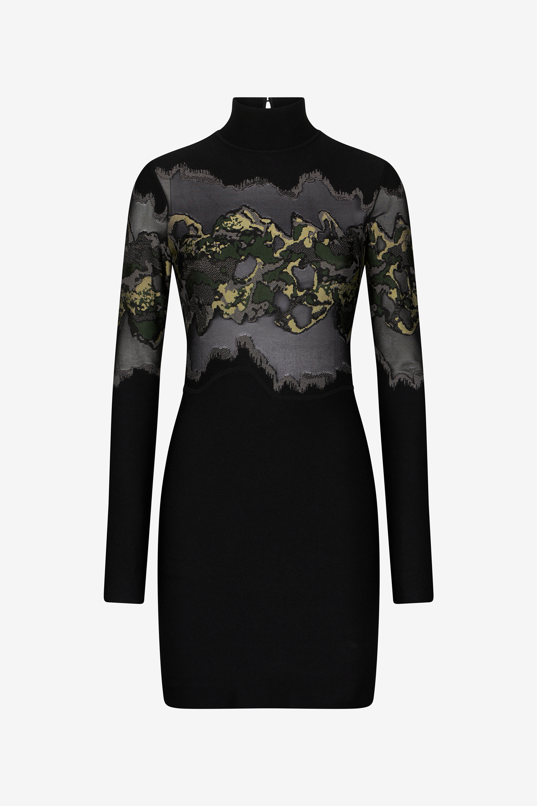 Roberto Cavalli Mini Dress With Snake Print In Dark Green