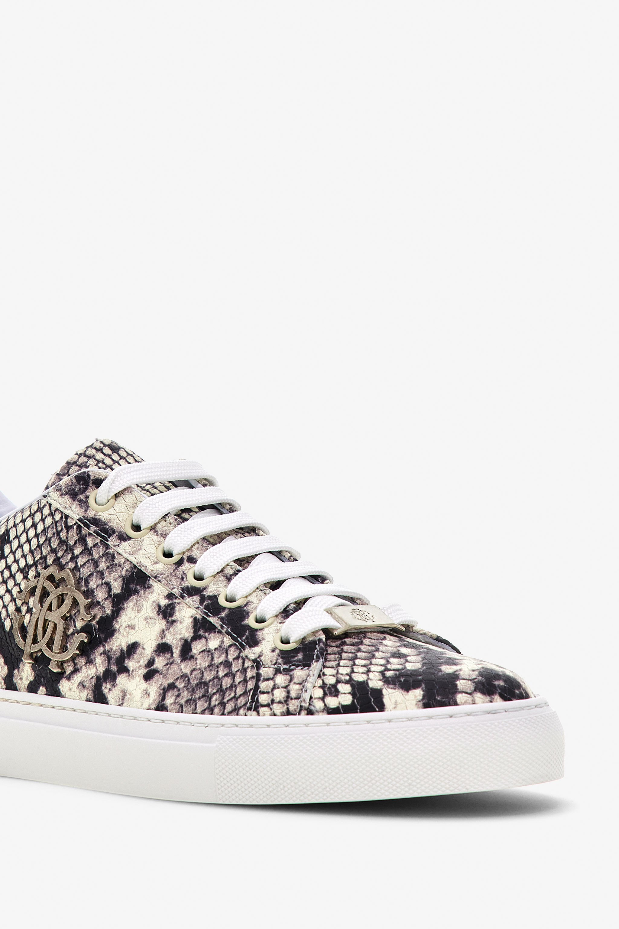 Roberto Cavalli Python Print Sneakers In Print Python/python