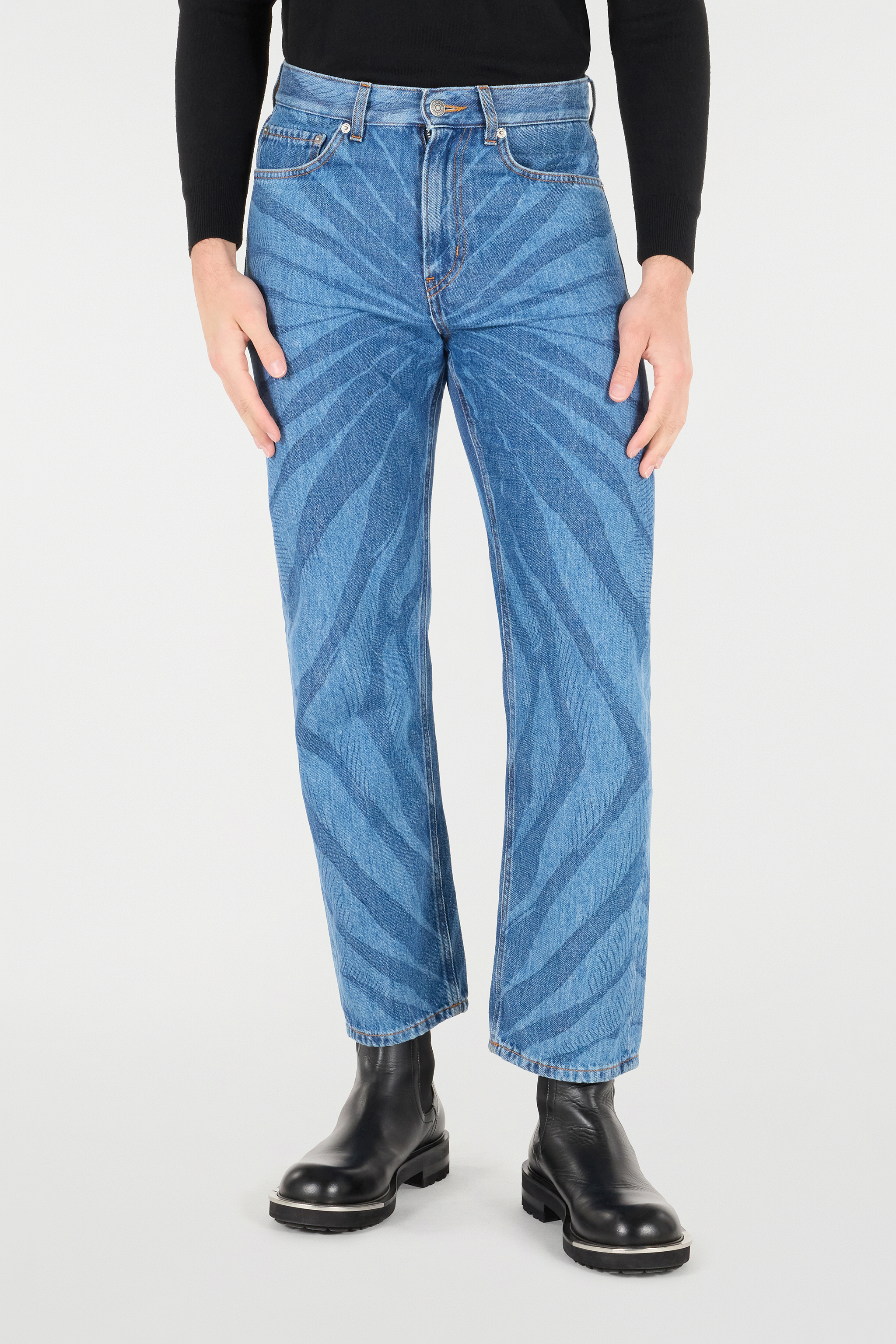 Jeans patterned denim