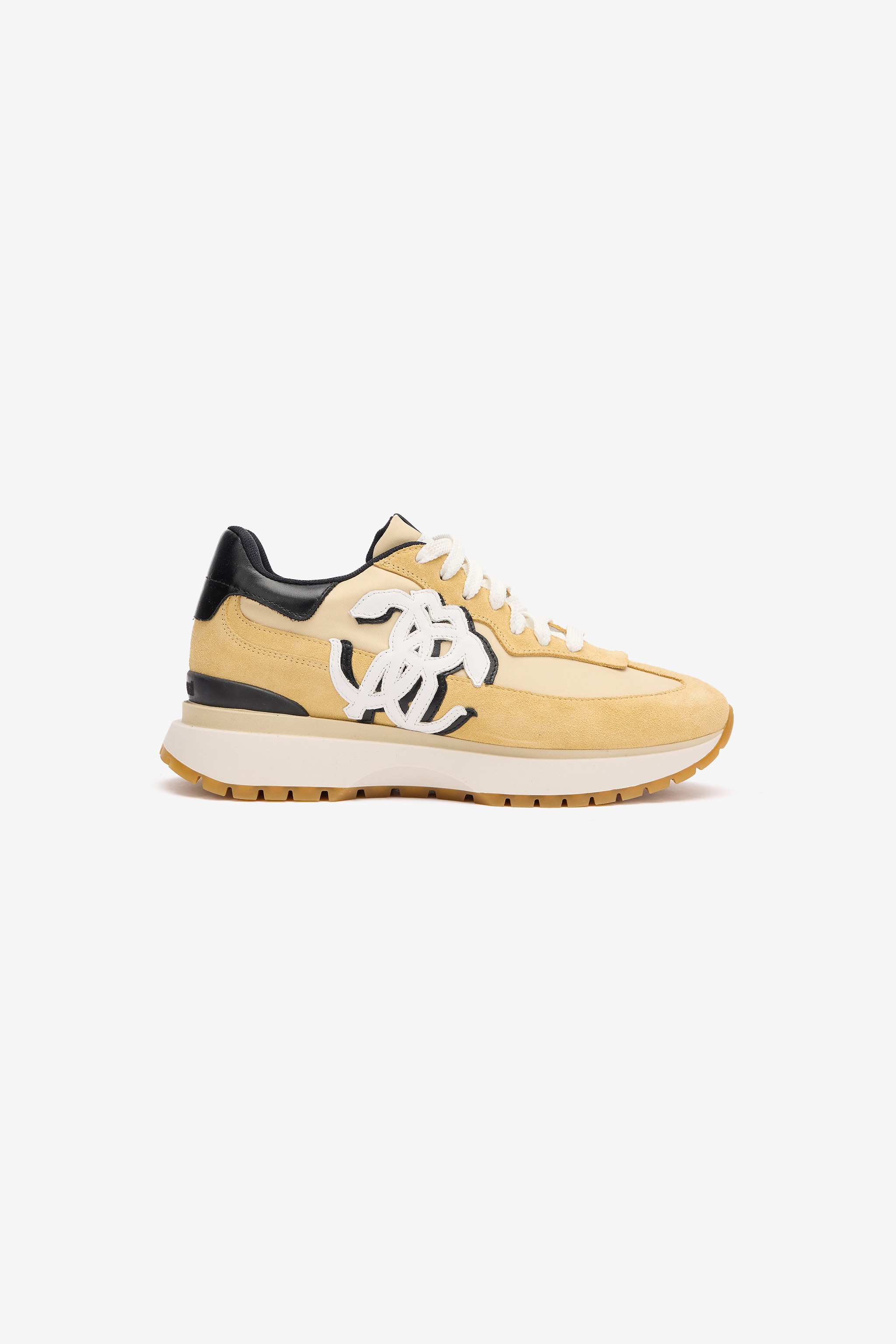  Roberto Cavalli Sneakers With Contrasting Back And Monogram Mirror Snake - Female Shoes Light Brown 40 