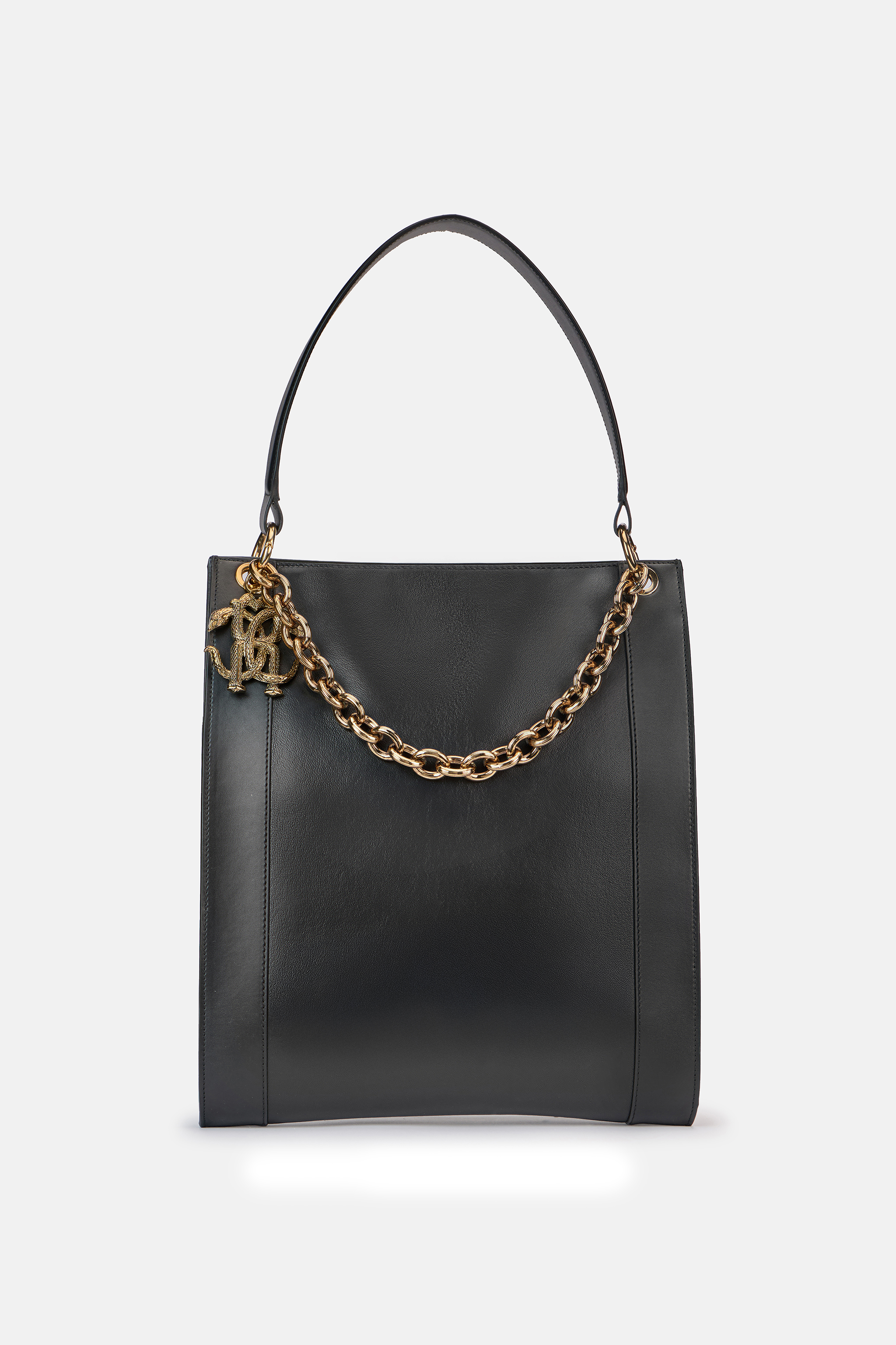 Roberto Cavalli Women's Black Shopper Bag With Chain - Shopping Bags Nero - Image 1