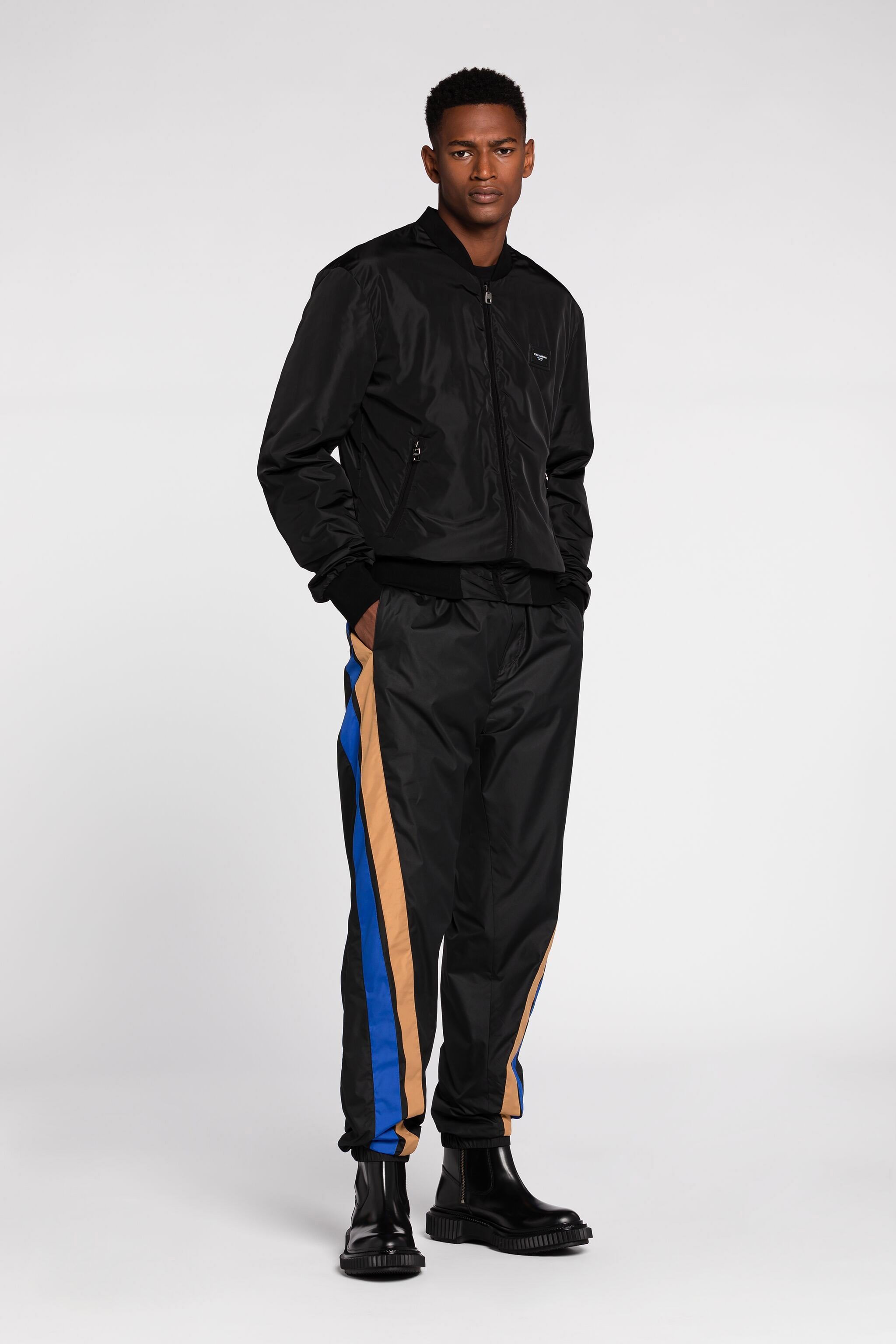 Roberto Cavalli Stripe-detail Track Pants In Black
