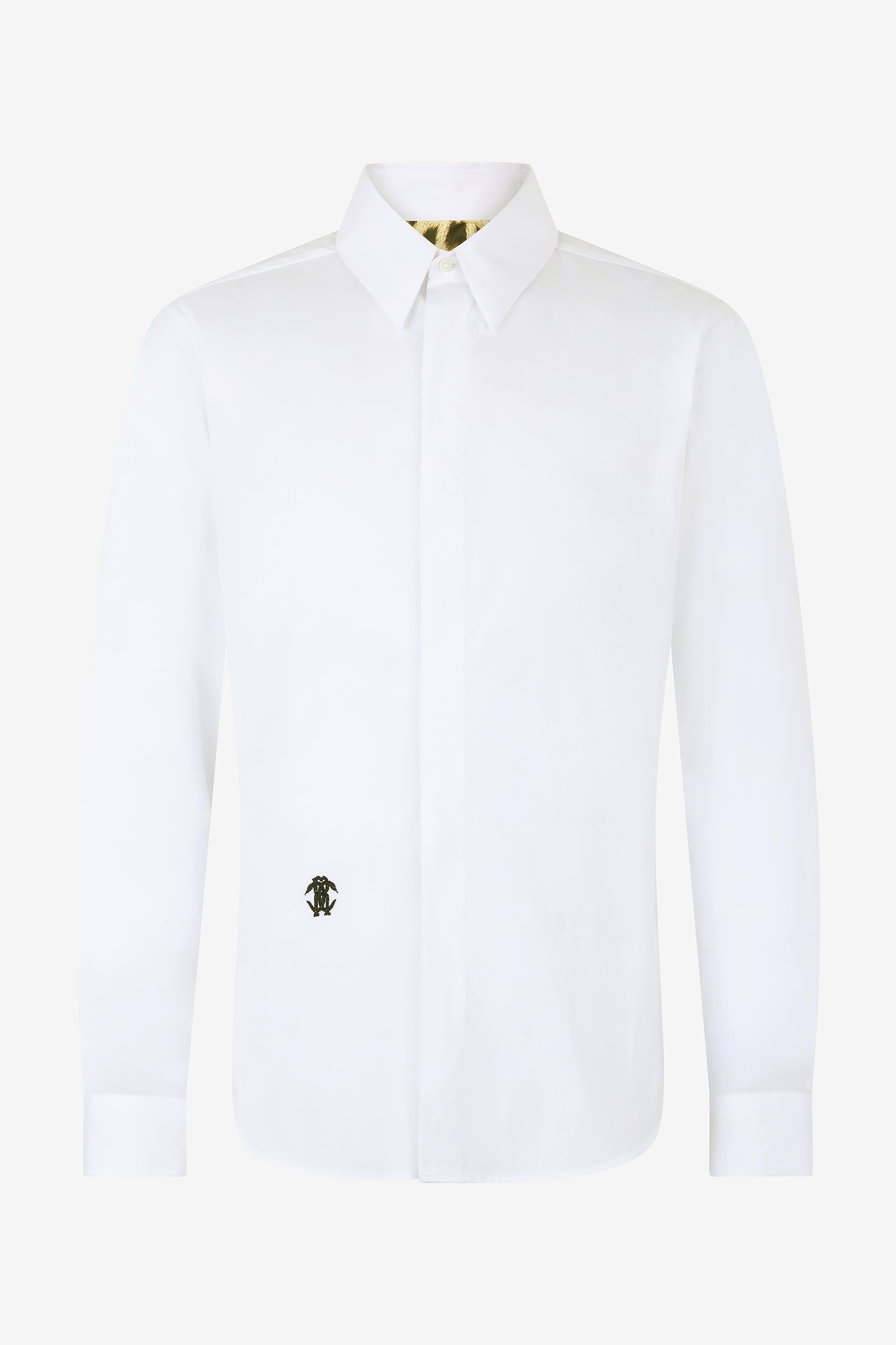 Roberto Cavalli Cotton Shirt With Embroidery