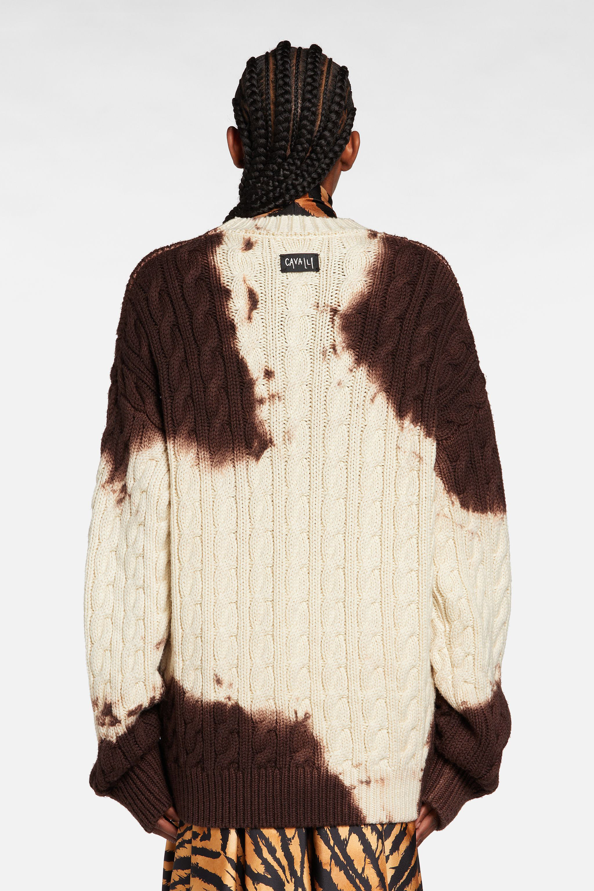 Roberto Cavalli Sweater In Natural/brown