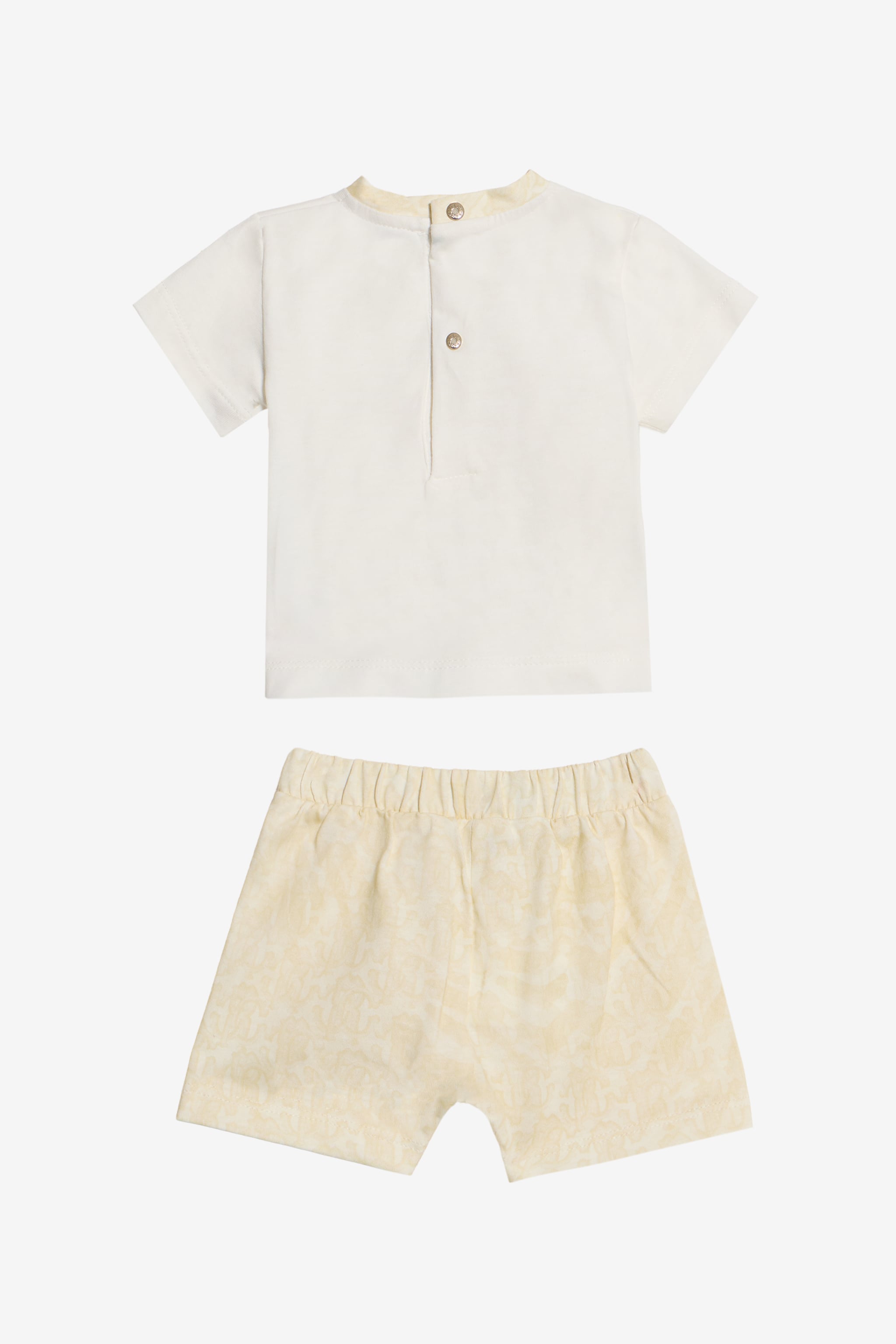  Roberto Cavalli Monogram Zebra Print Cotton Set -  Ready To Wear Ivory 03m 