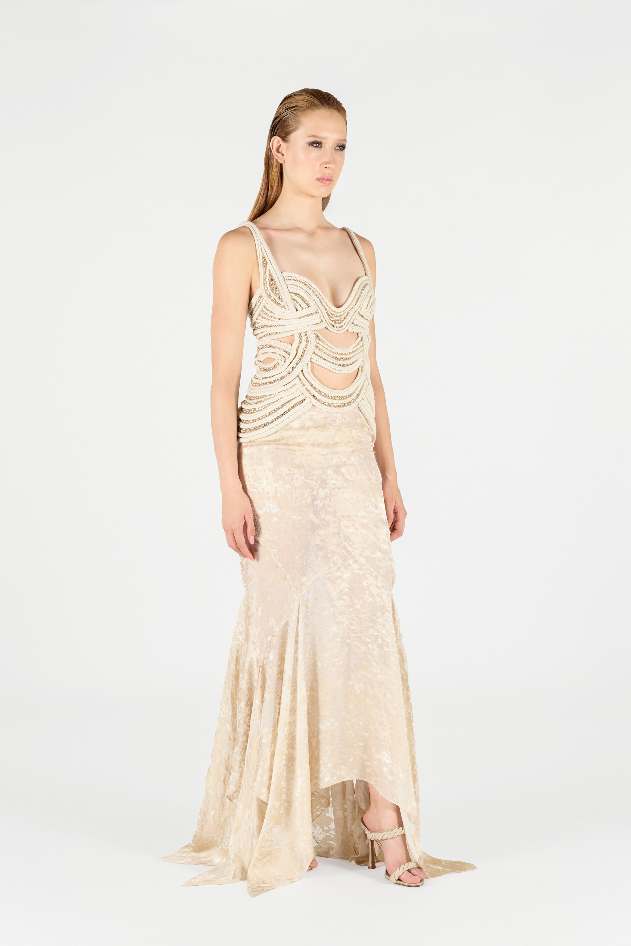 Wall Print Long Dress