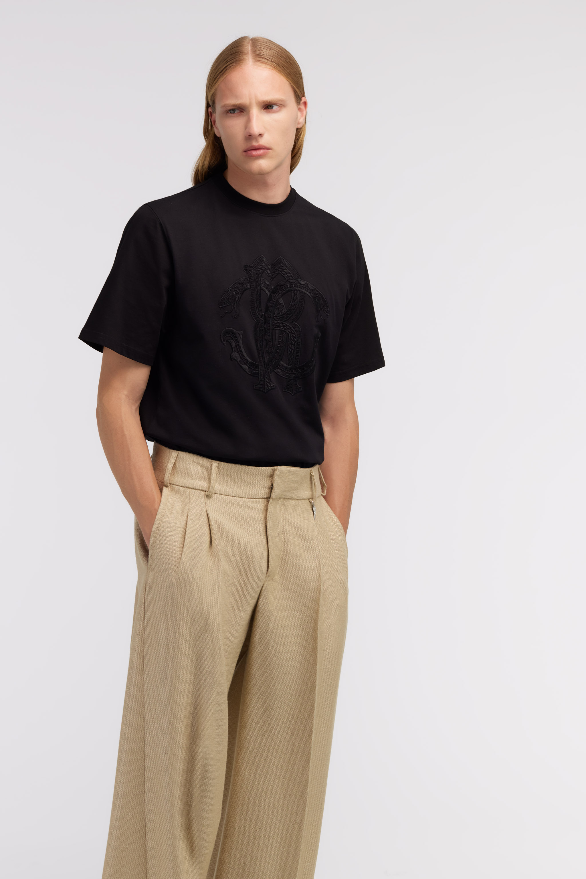 Roberto Cavalli Cotton T-shirt In Black