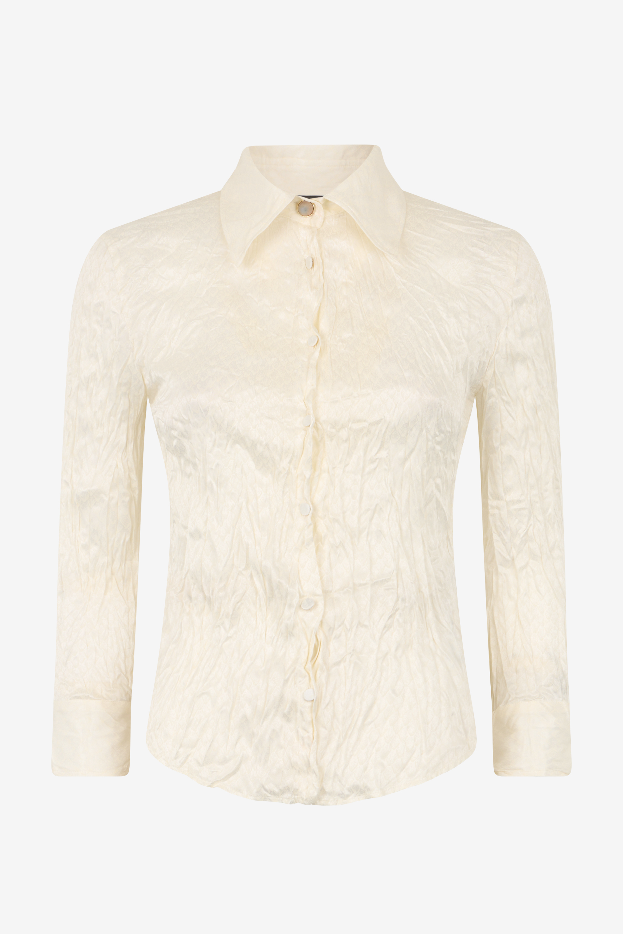 Roberto Cavalli Shirt With Python Print In Ivory