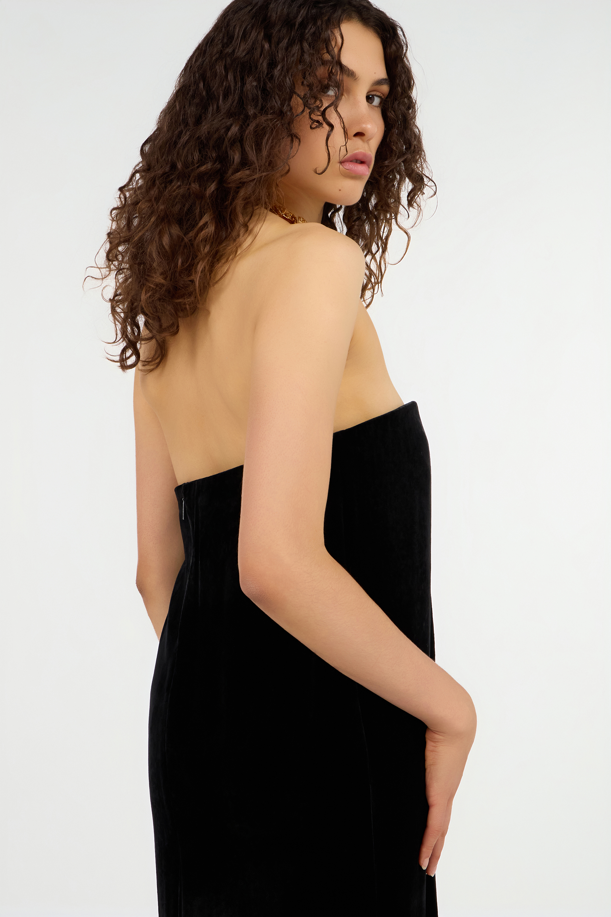 Dress with Gold Leaf Embellishment