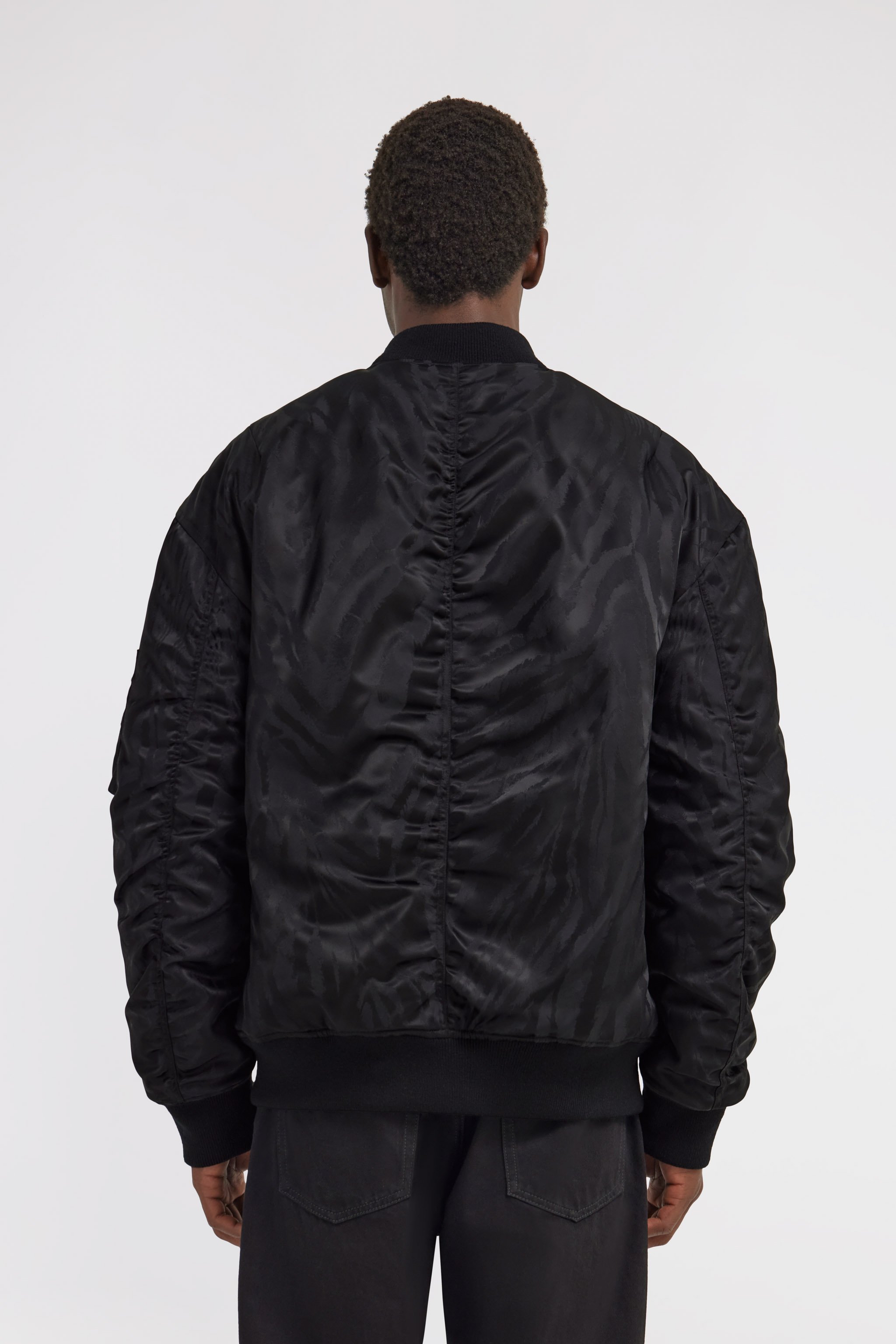 Roberto Cavalli Zebra-print Bomber Jacket In Black