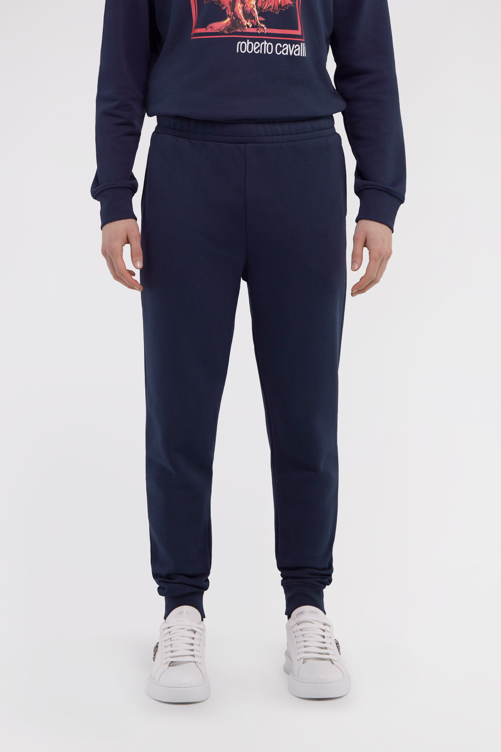 Roberto Cavalli Jogging Pants In Dark Blue