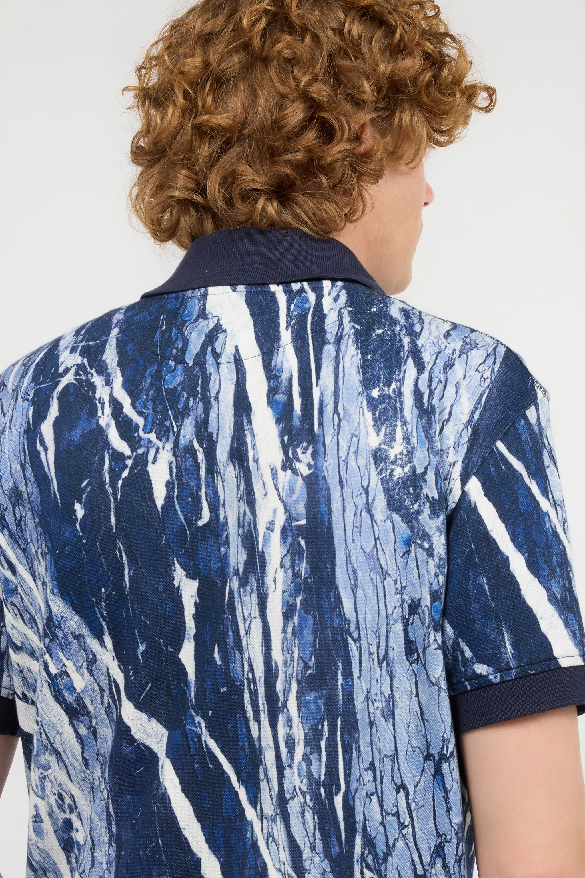 Roberto Cavalli Rubane Print Polo In Blue