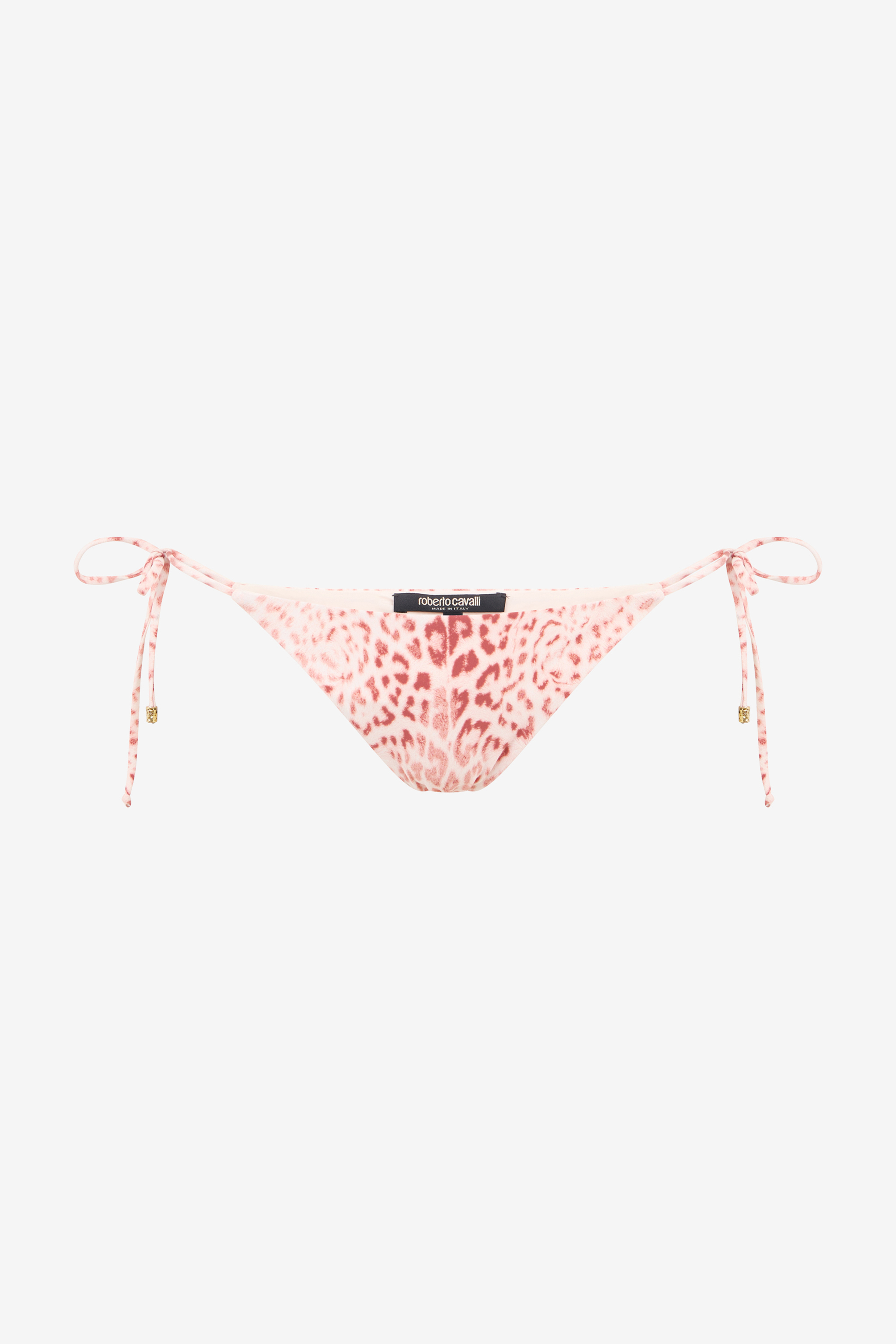 Roberto Cavalli Women's Pink Jaguar Print Bikini Bottom - Bikini
