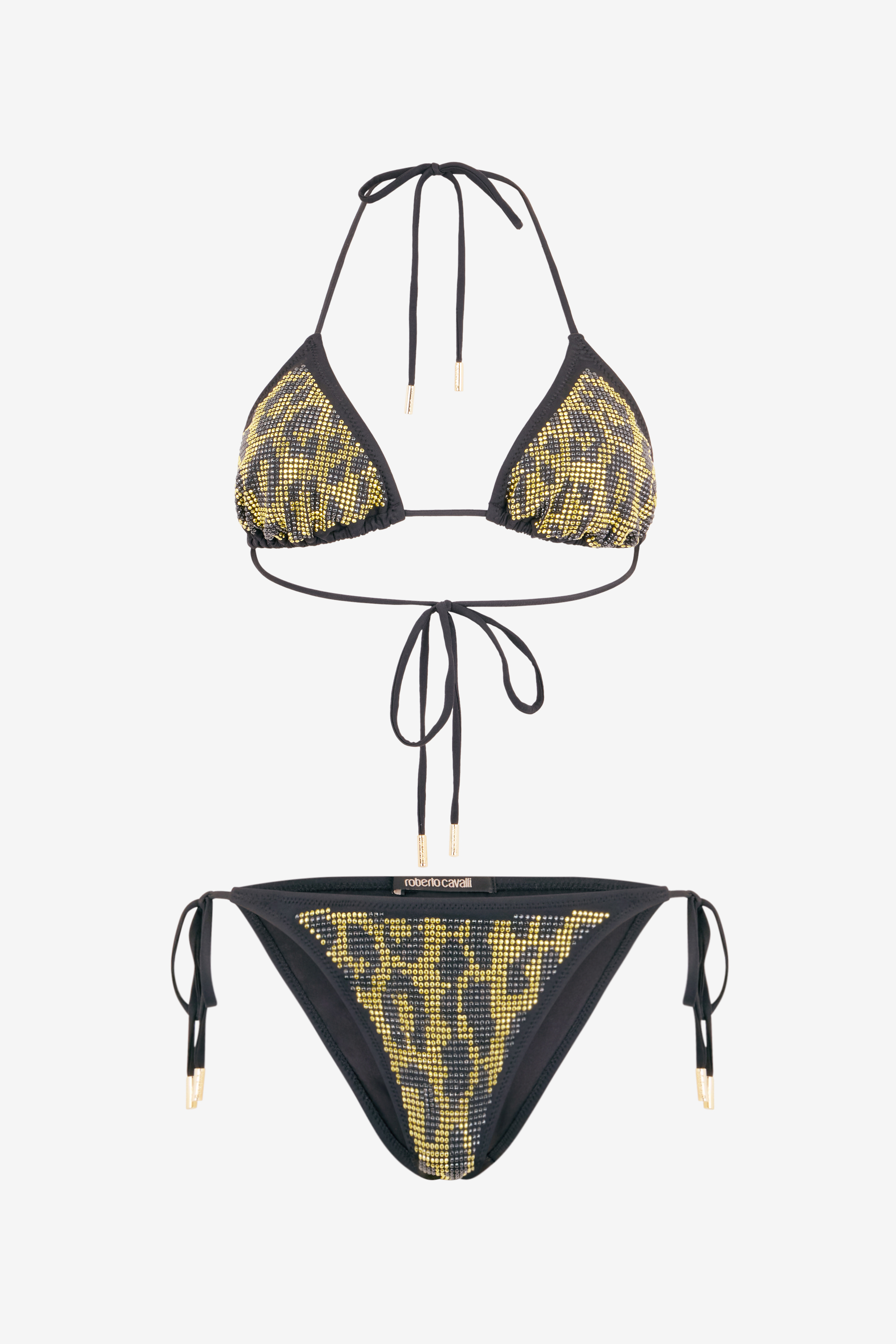 Bikini with Luminous Jaguar Motif in LEOPARD for Women | Roberto