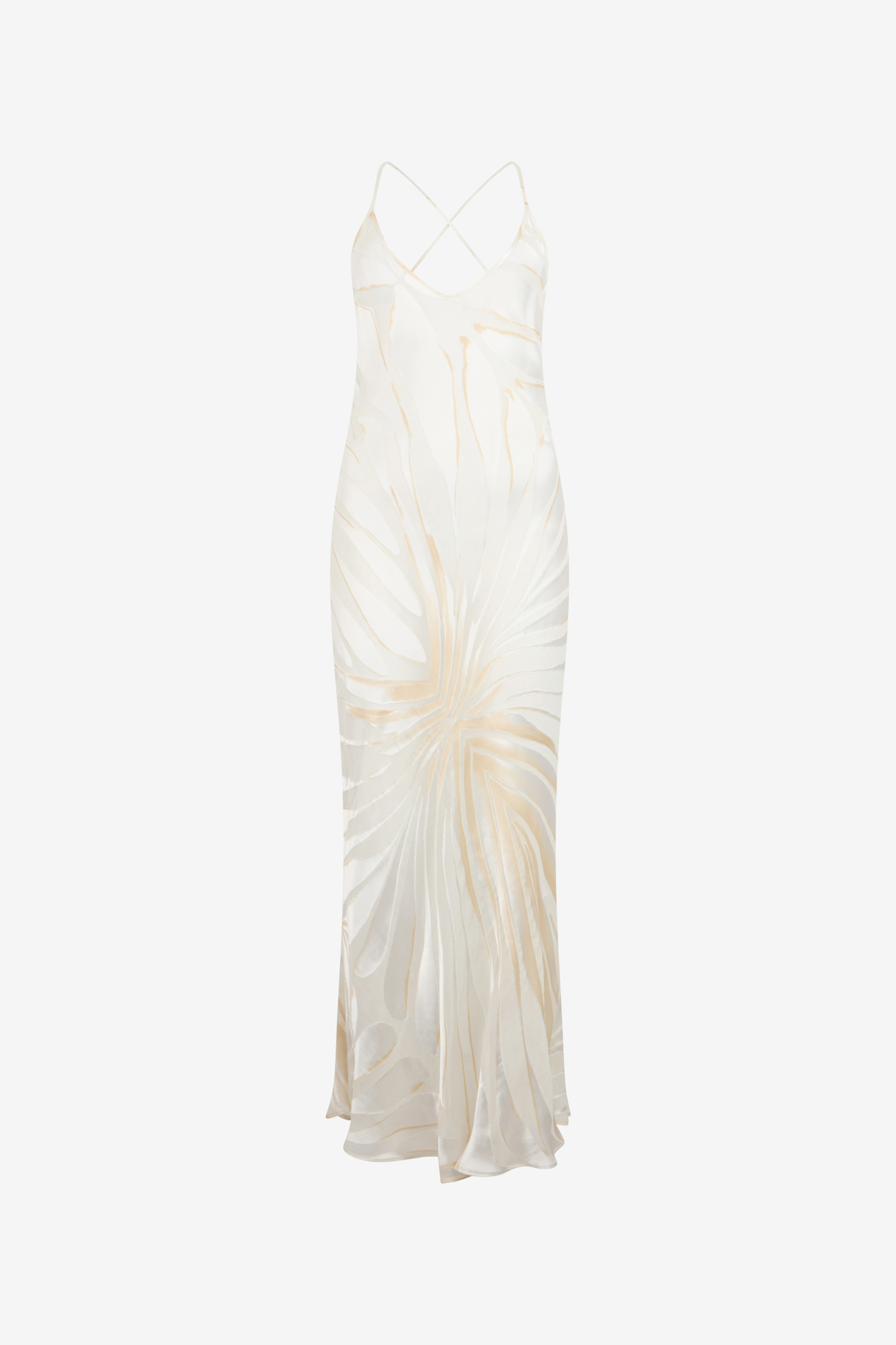 Roberto Cavalli Slip Dress With Ray Devoré Print