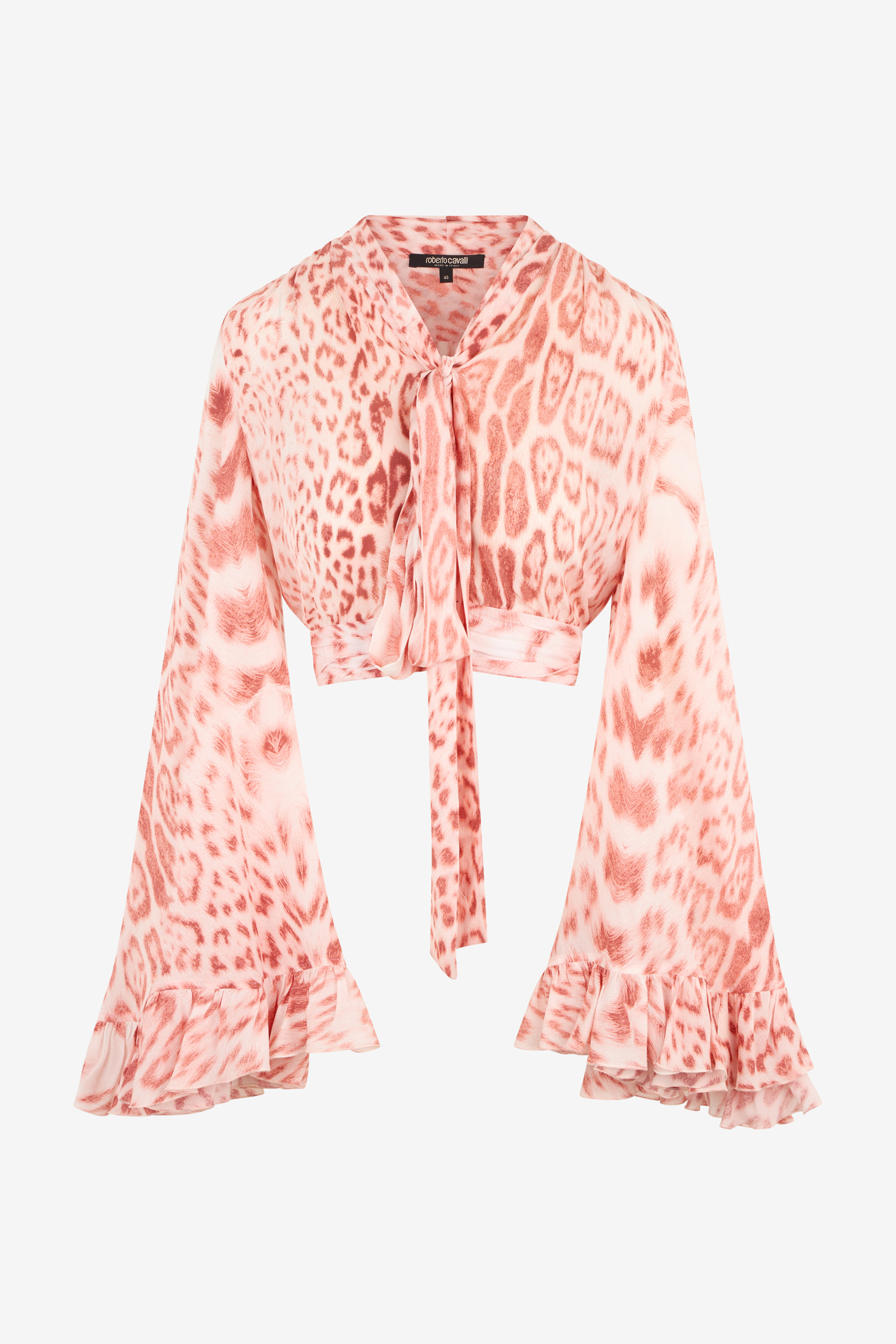 Roberto Cavalli Women's Pink Jaguar Print Shirt - Tops