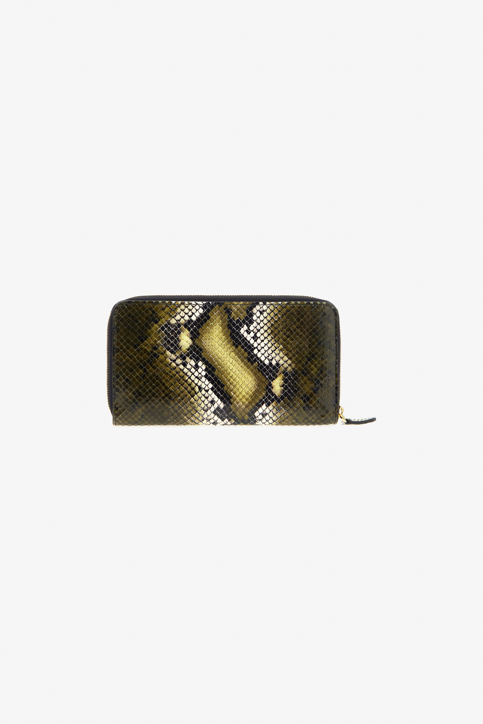 Roberto Cavalli Logo-print Leather Wallet In Dark Green