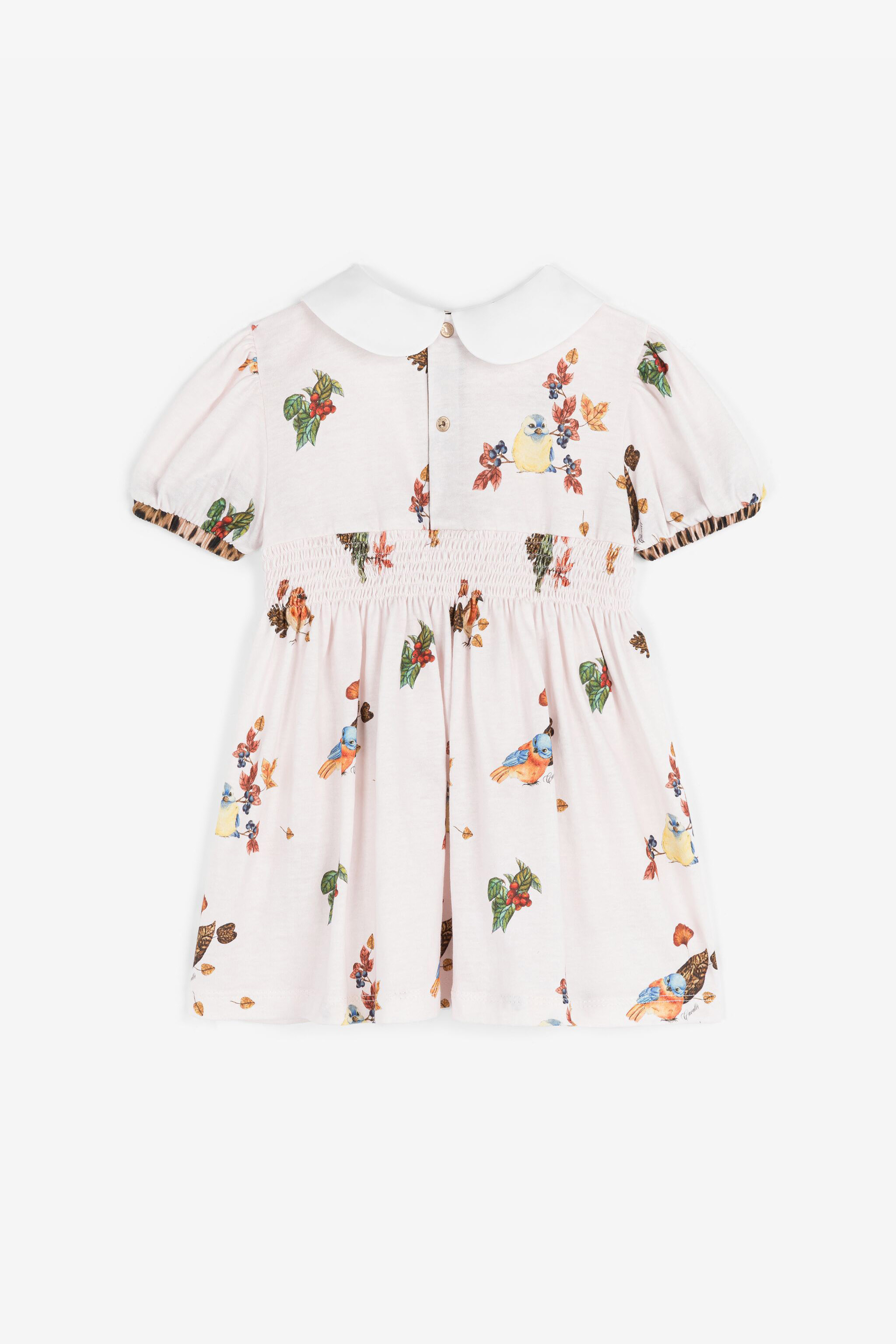 ROBERTO CAVALLI BAUMWOLLKLEID MIT VOGEL- UND LEOPARDEN-PRINT