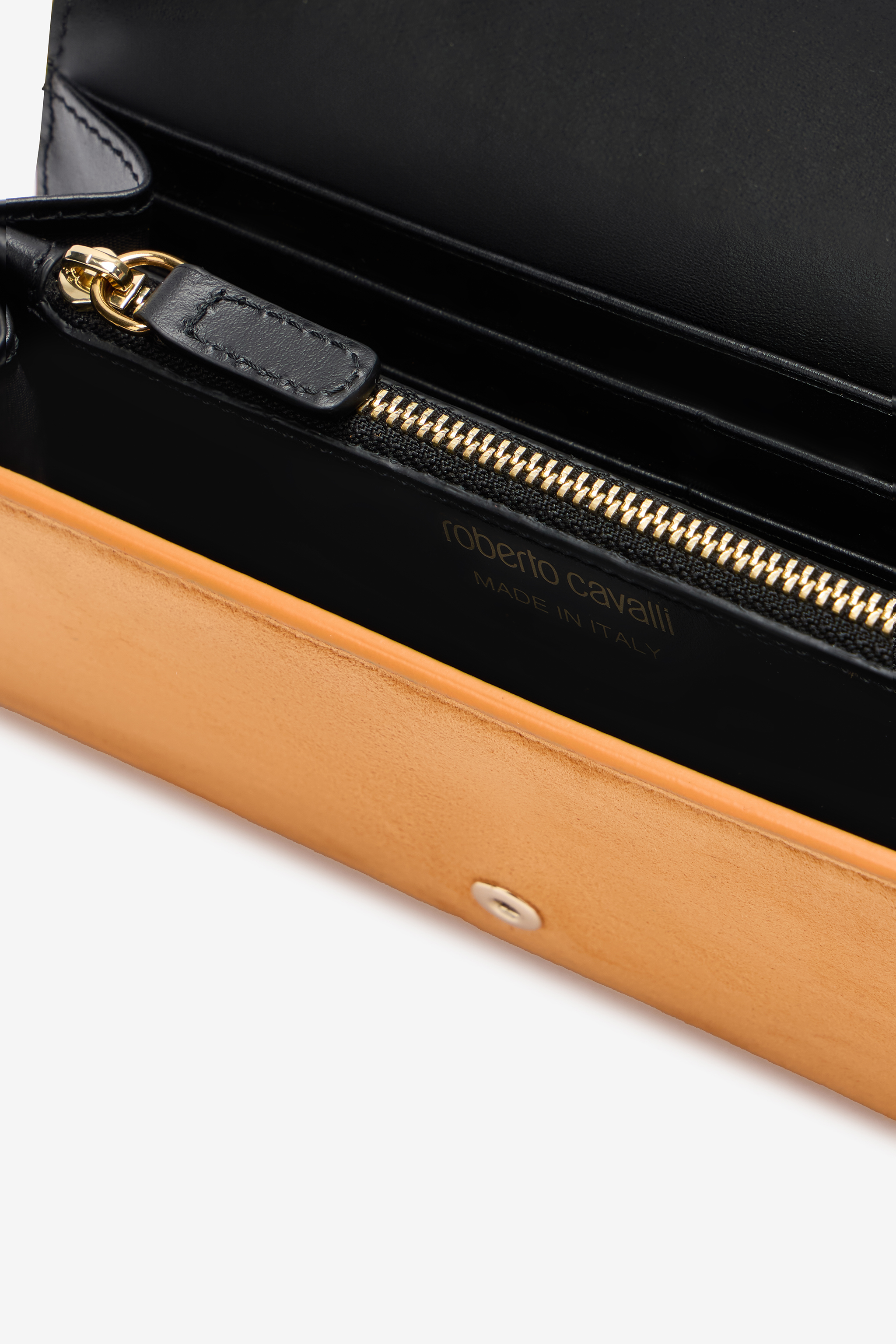 Roberto Cavalli Suede Wallet In Yellow